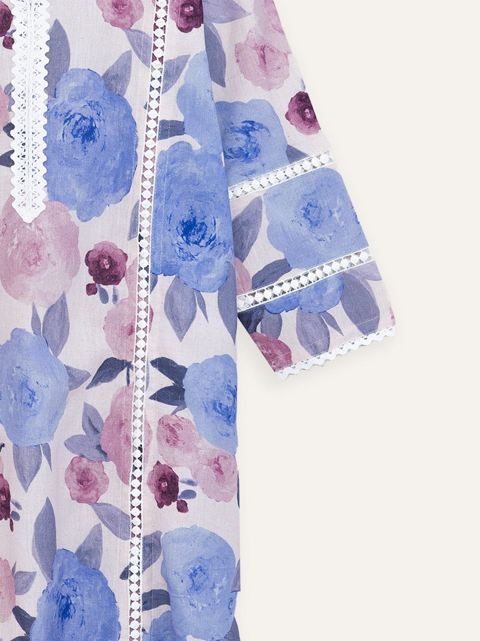 Kanika Cotton Flax Digital Print Straight Kurta - AINA