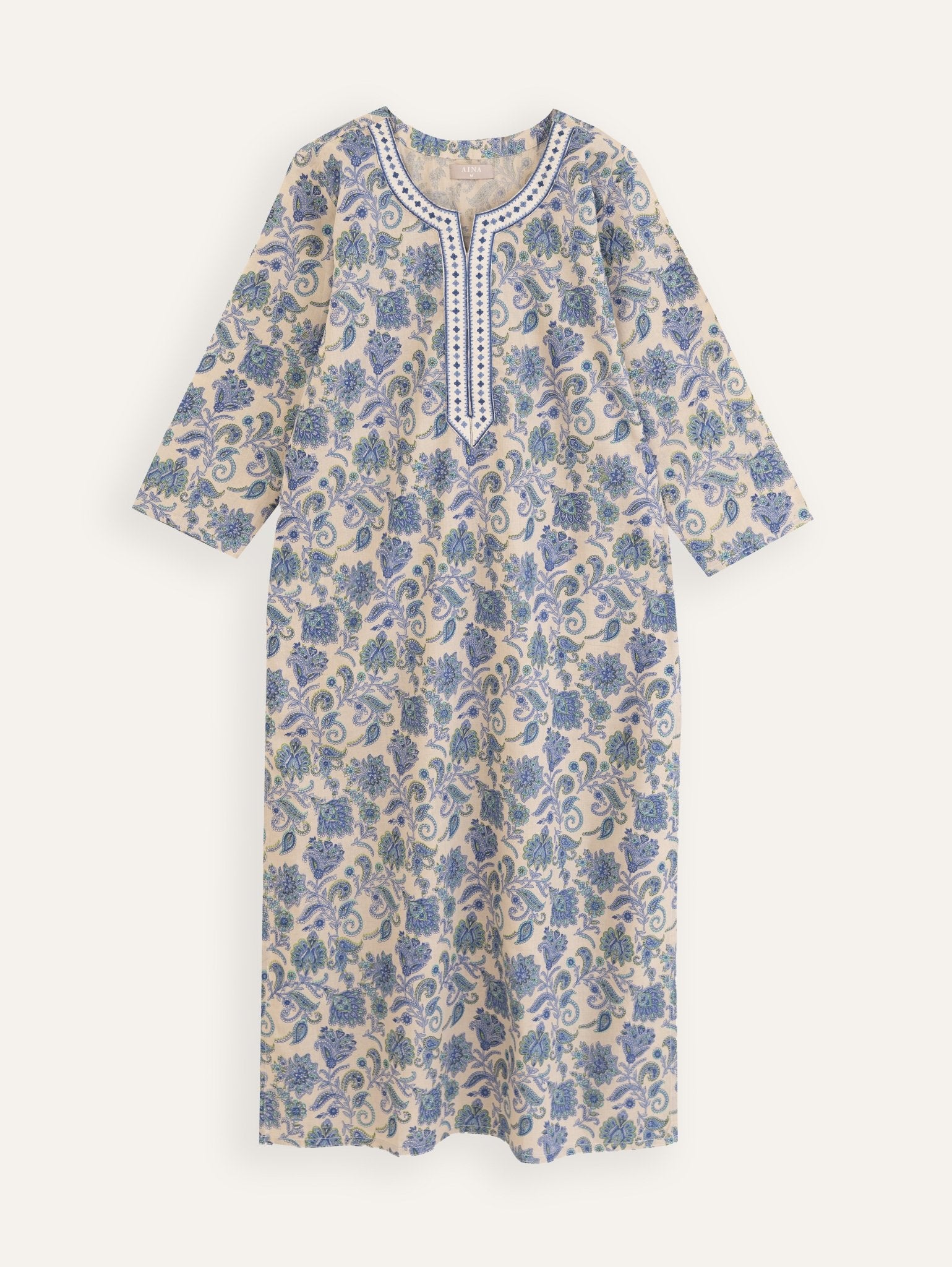 Kanishka Cotton Printed Straight Kurta - AINA