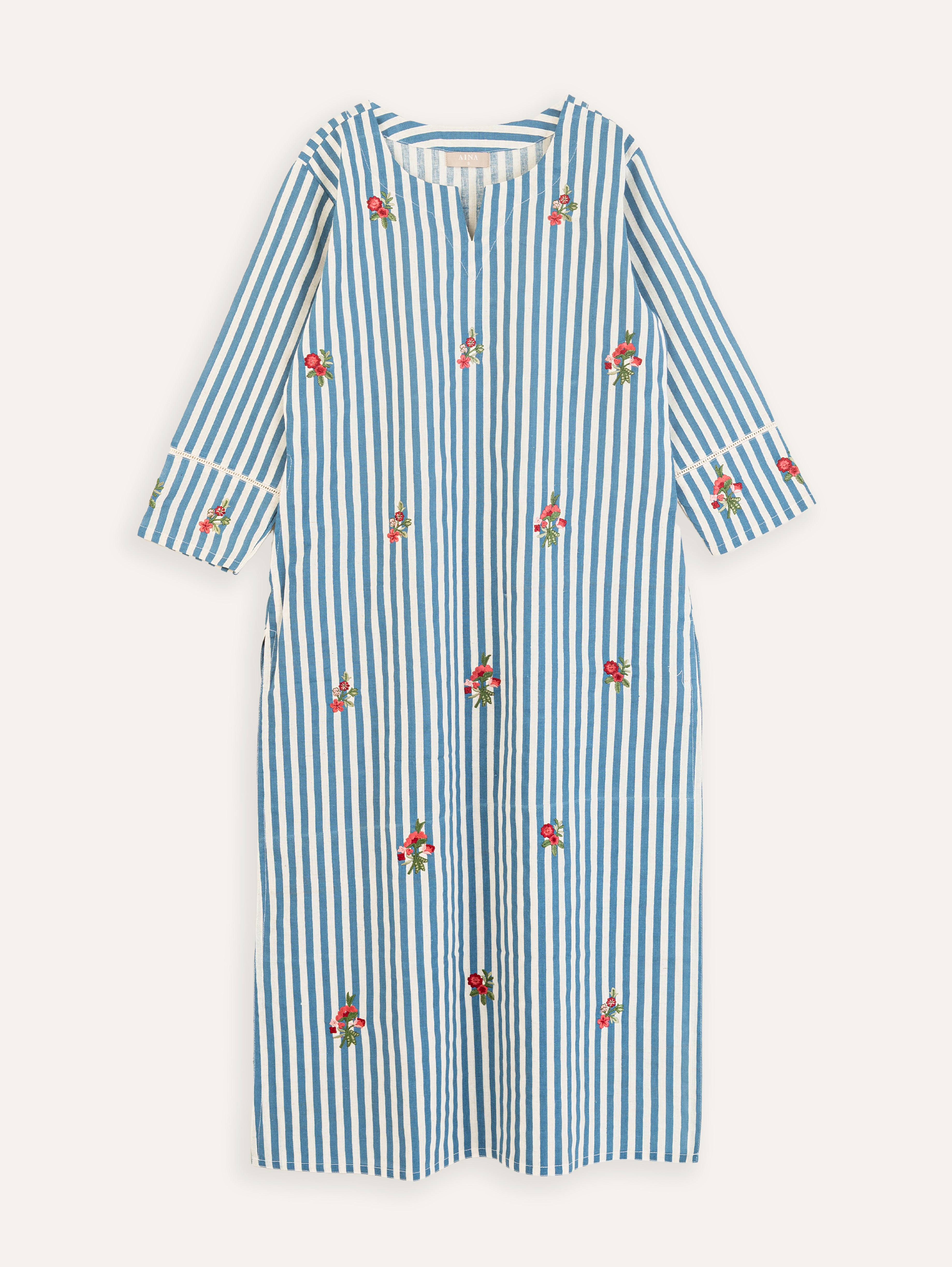 Aadhavi Cotton Embroidered Straight Kurta