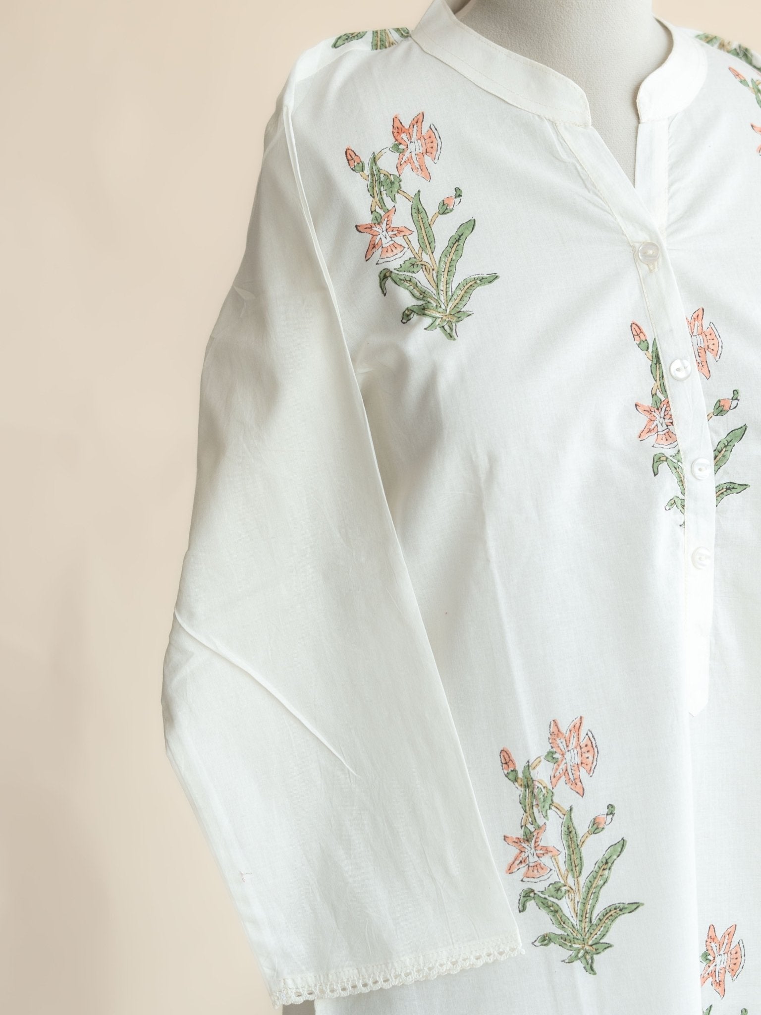 Kripa Cotton Block Printed Kurta Set - AINA