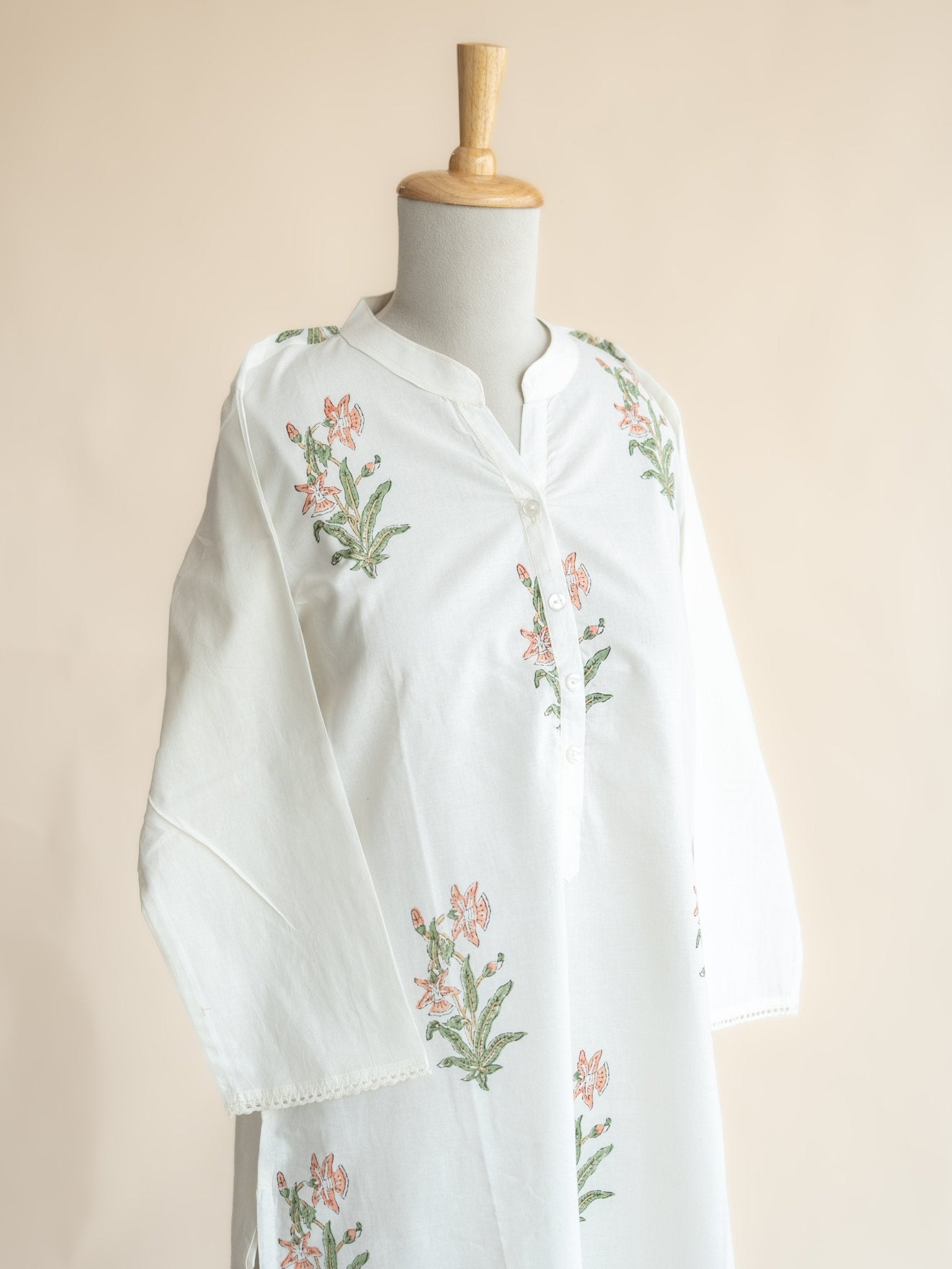 Kripa Cotton Block Printed Kurta Set - AINA
