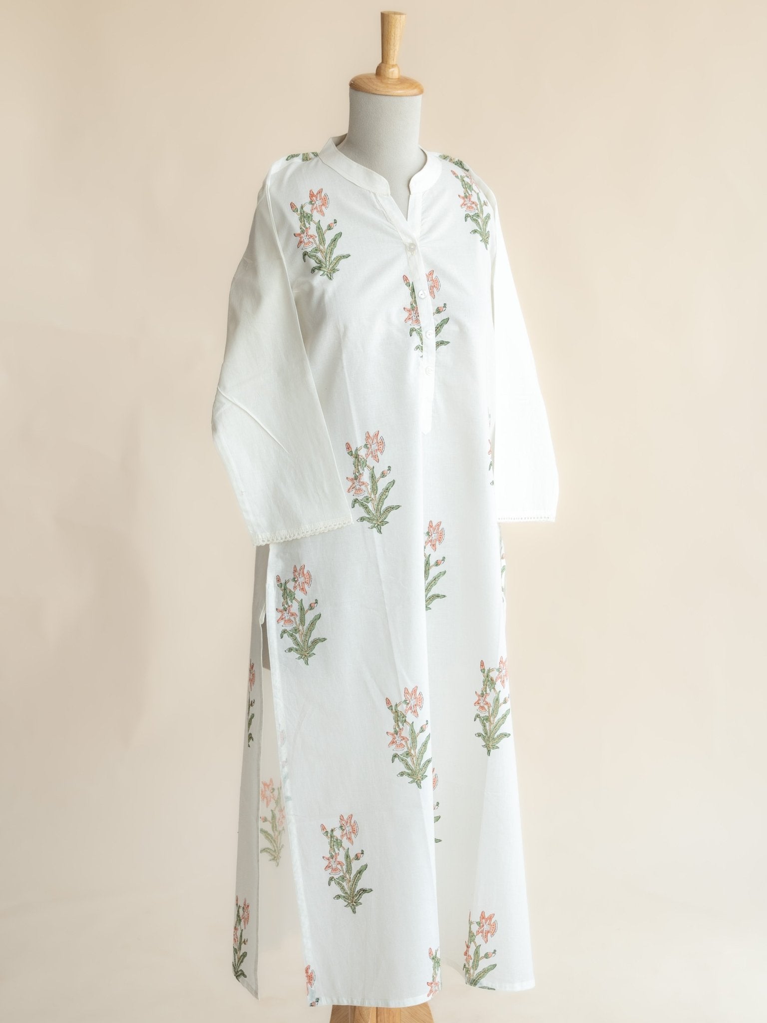 Kripa Cotton Block Printed Kurta Set - AINA