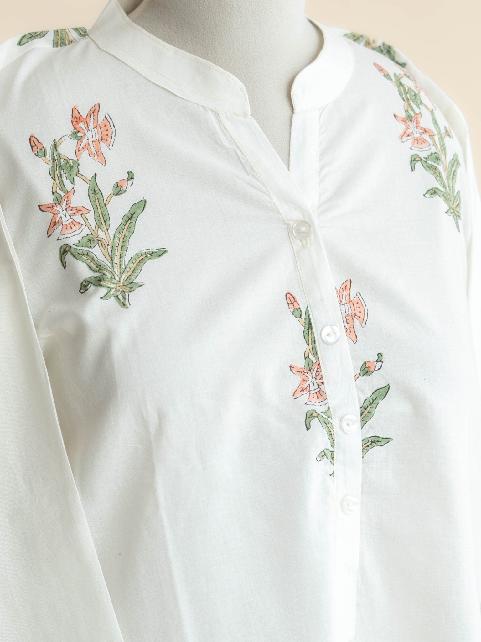 Kripa Cotton Block Printed Kurta Set - AINA