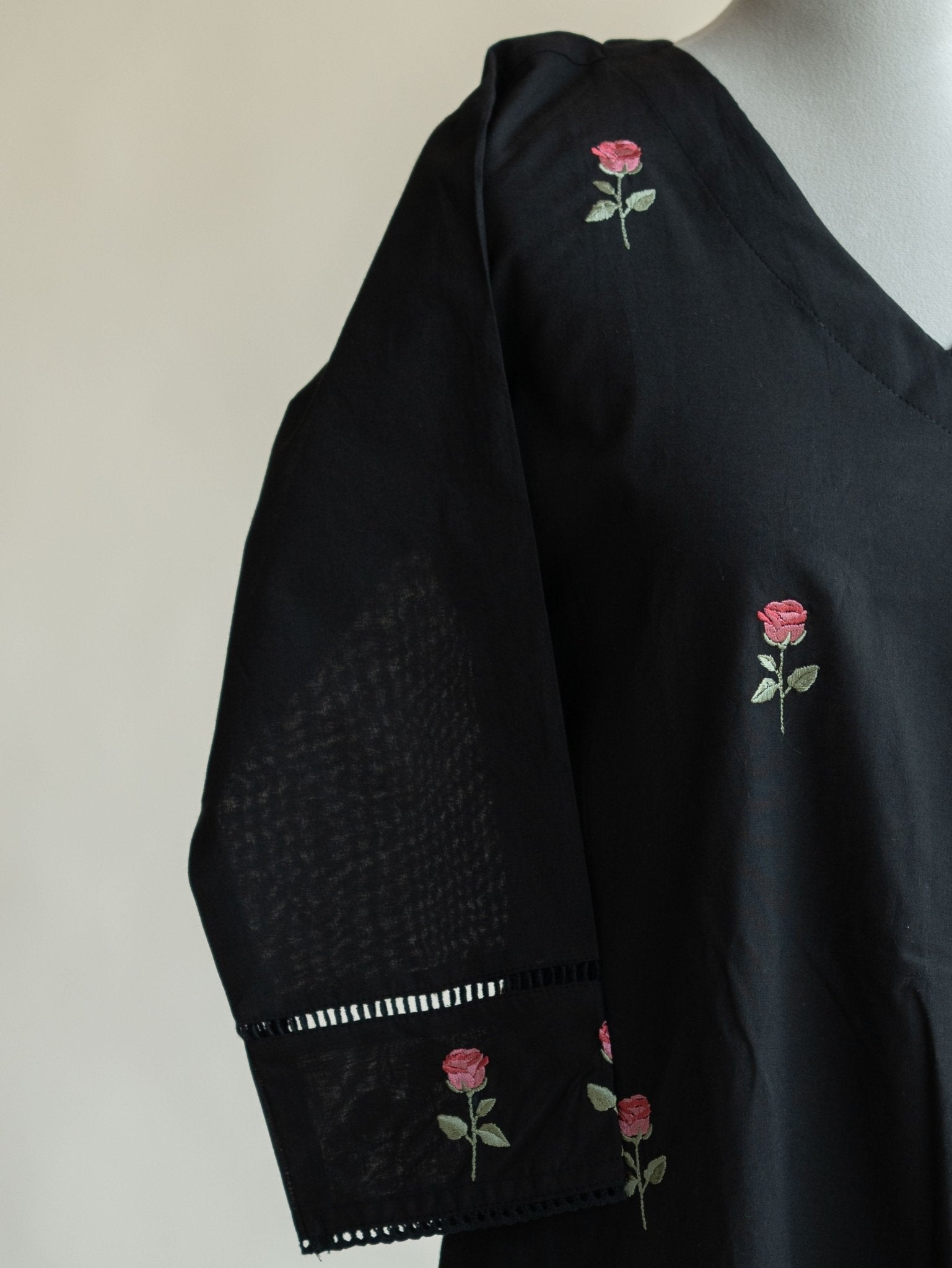 Lanika Cotton Embroidered A - Line Kurta - AINA