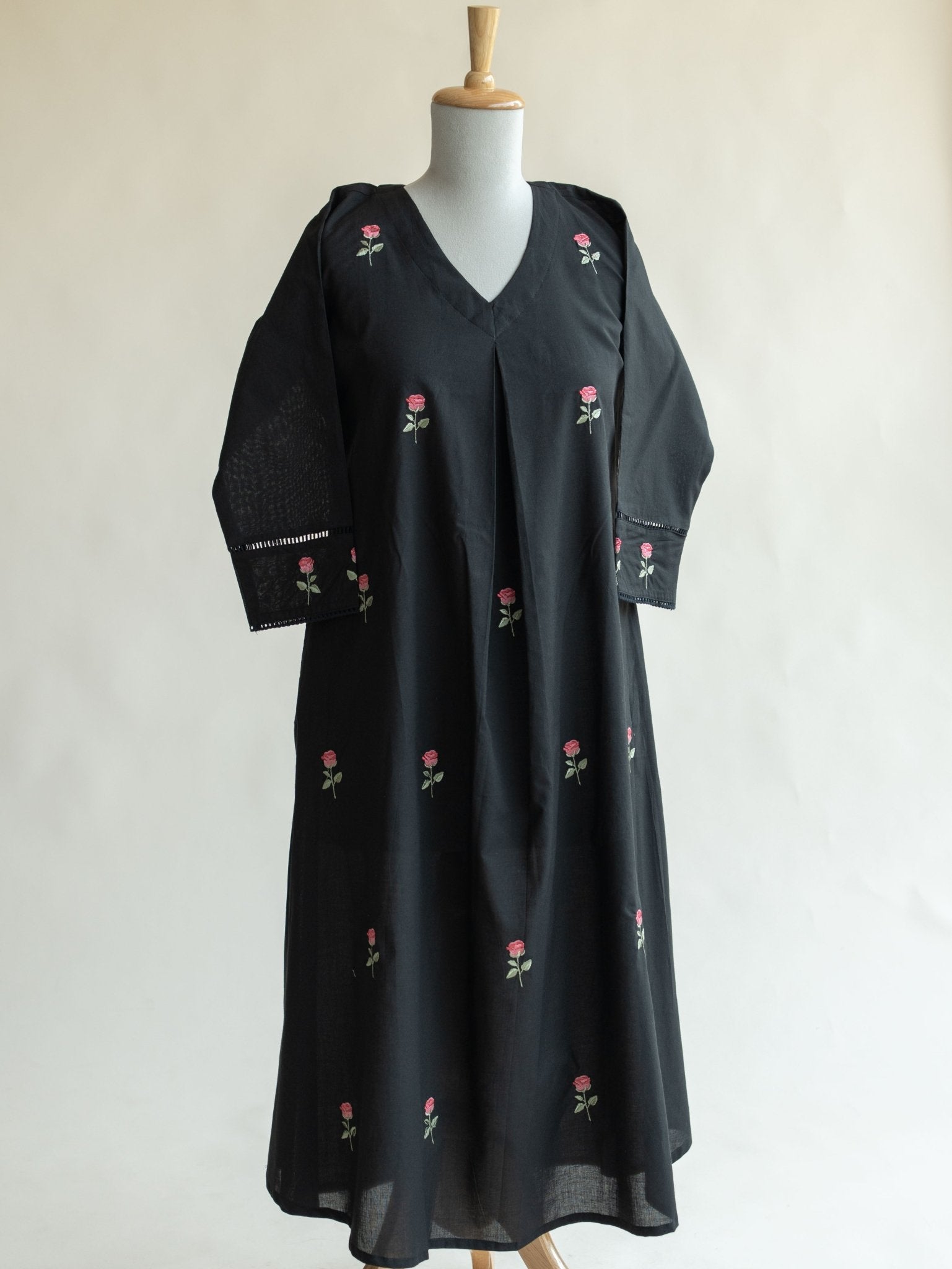 Lanika Cotton Embroidered A - Line Kurta - AINA