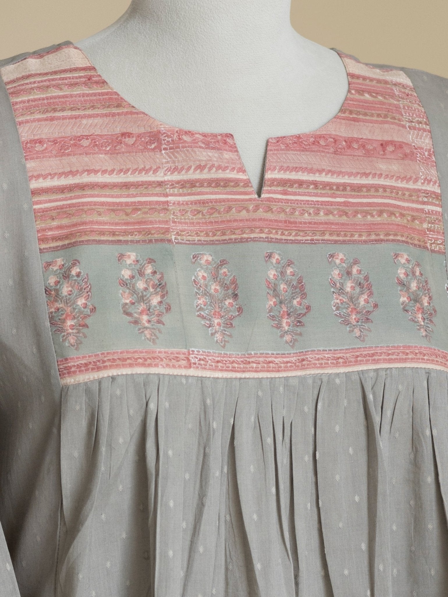 Laniya Cotton Dobby A - Line Kurta - AINA