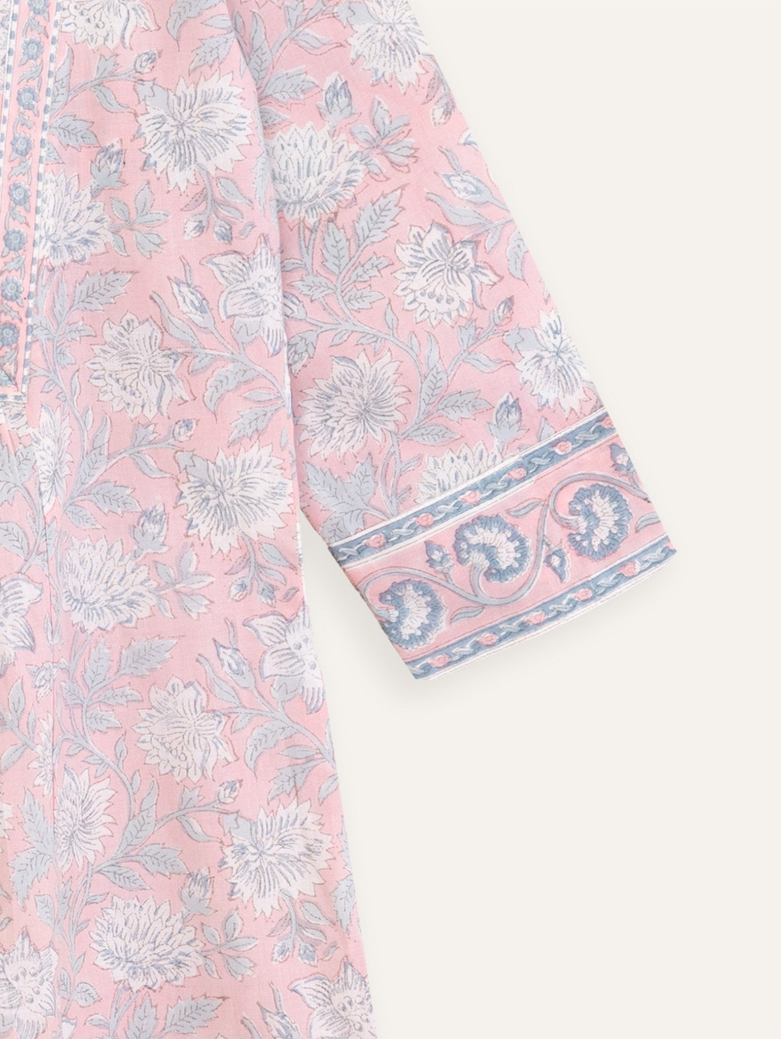Layth Cotton Block Printed A - Line Suit Set - AINA