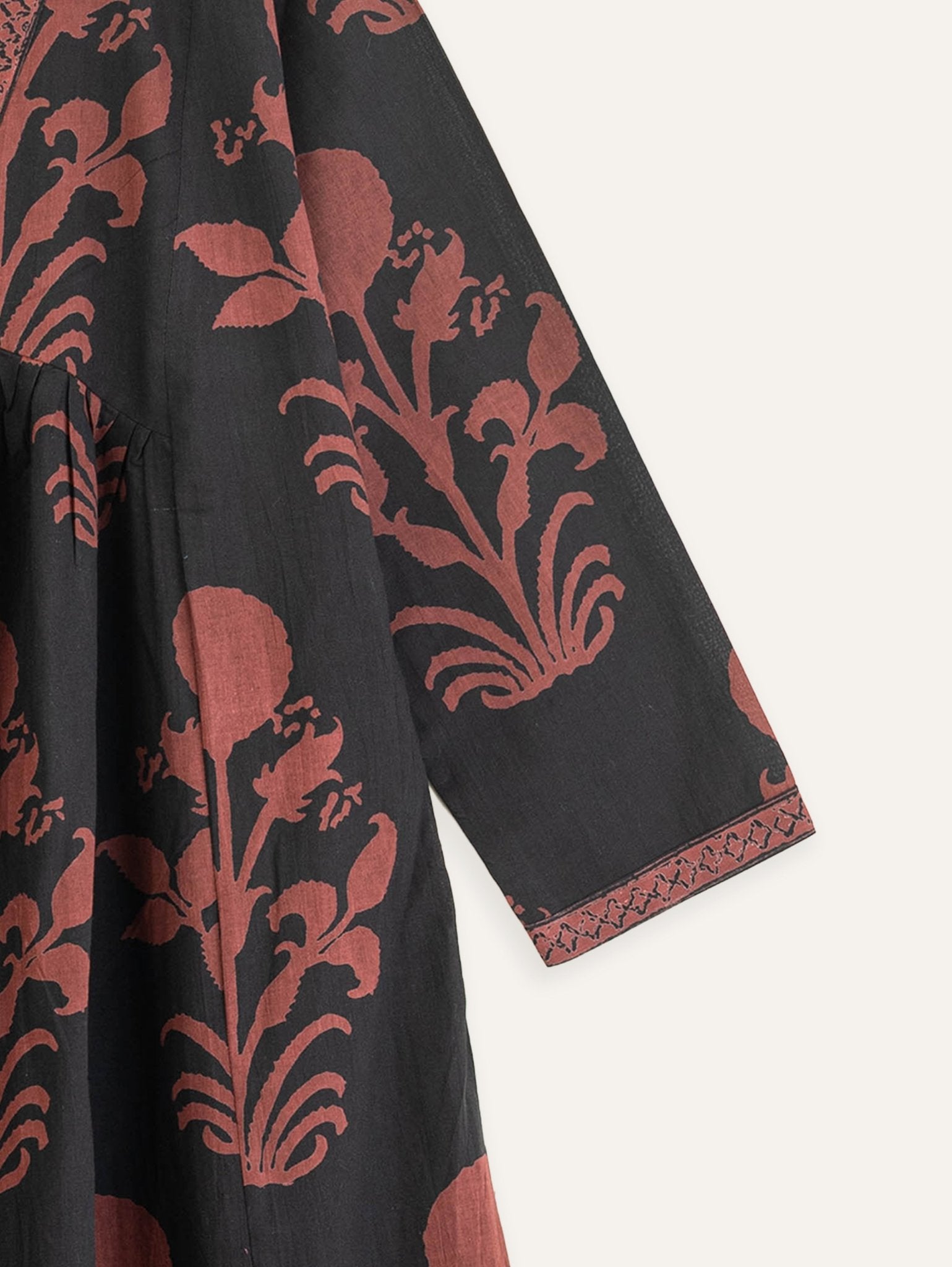 Lenika Cotton Block Printed A - Line Kurta - AINA
