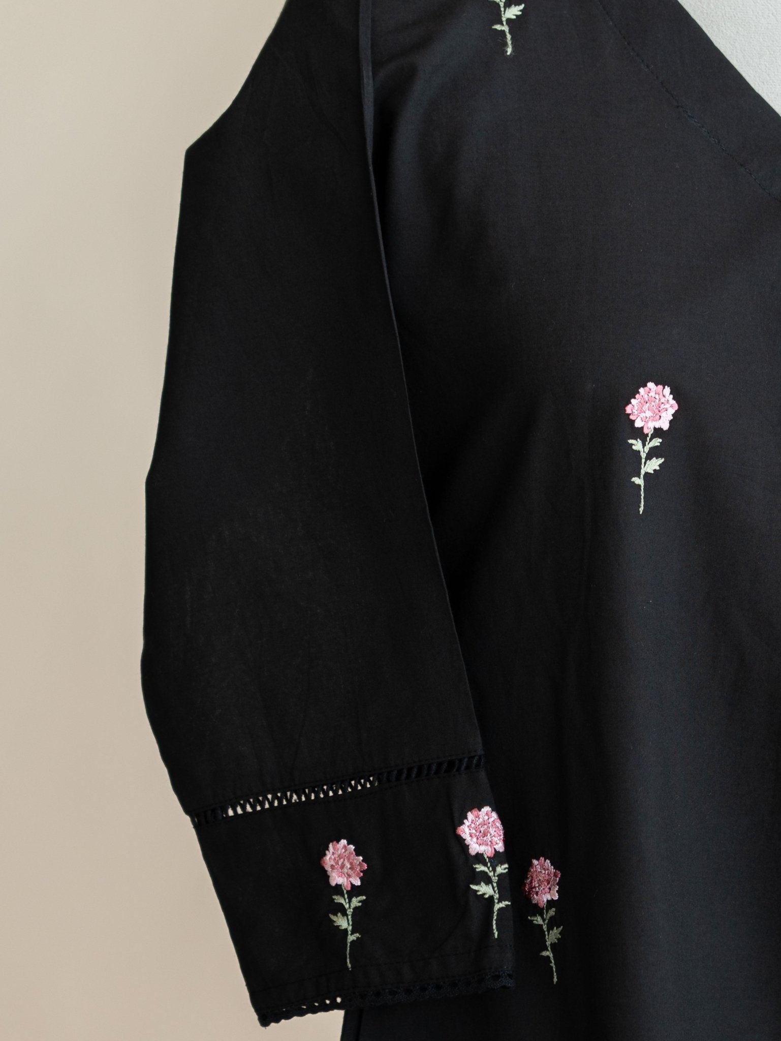 Leya Cotton Embroidered A - Line Kurta - AINA