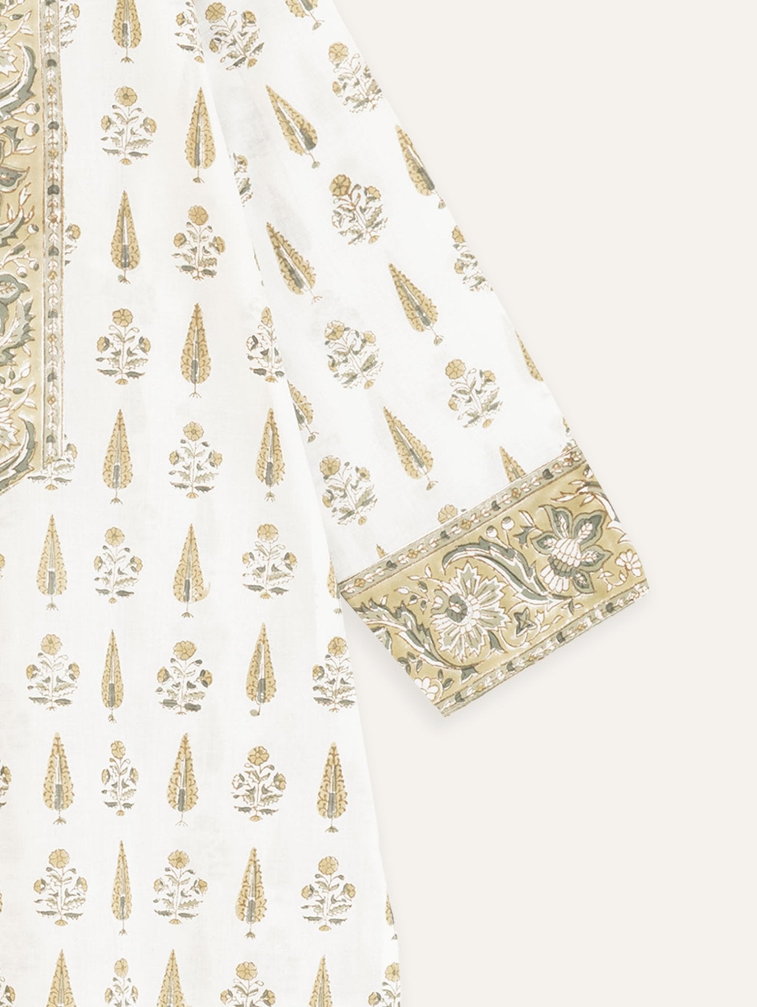 Lina Cotton Block Printed Straight Kurta - AINA