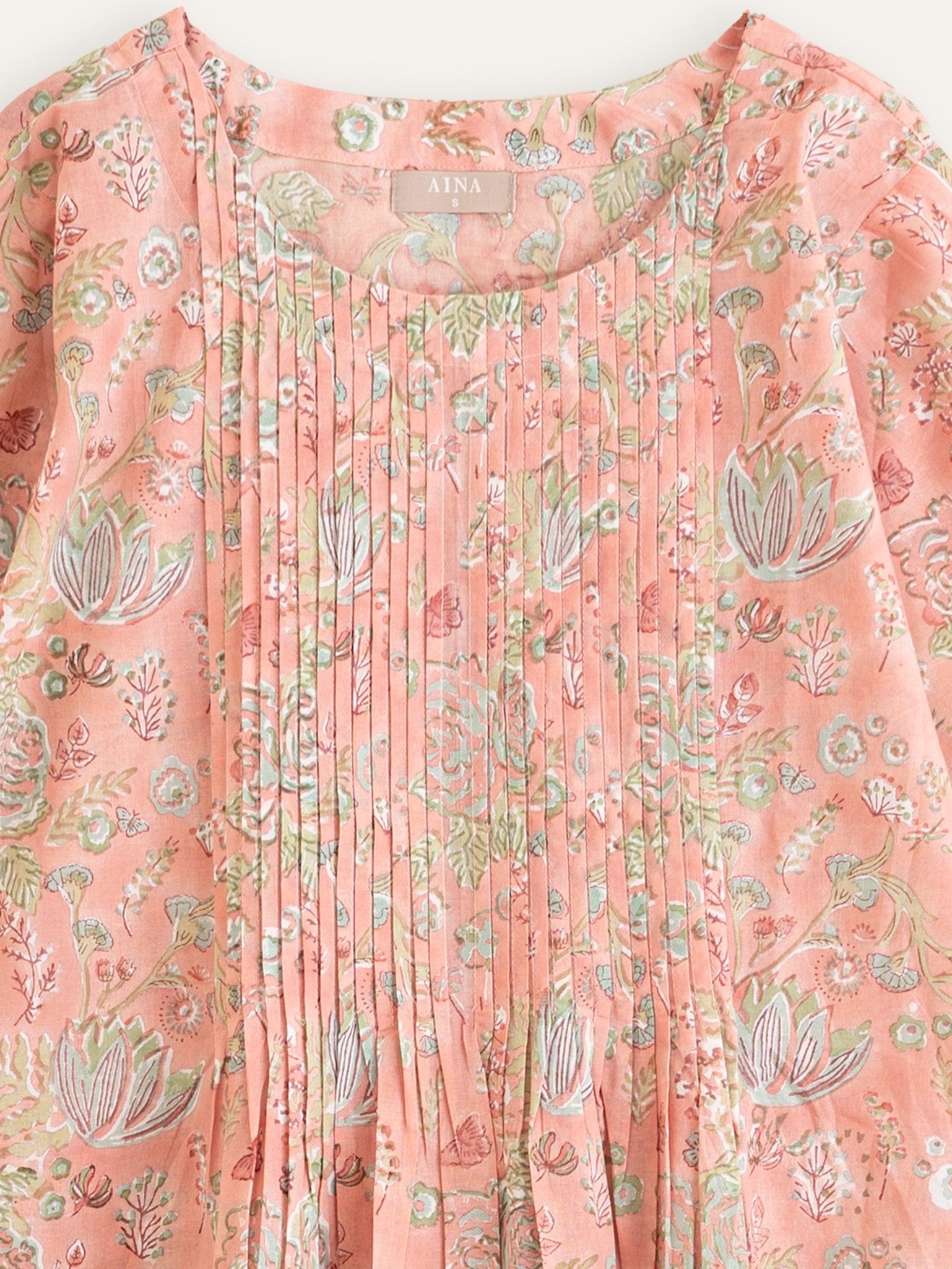 Mahira Cotton Block Printed A - Line Kurta - AINA