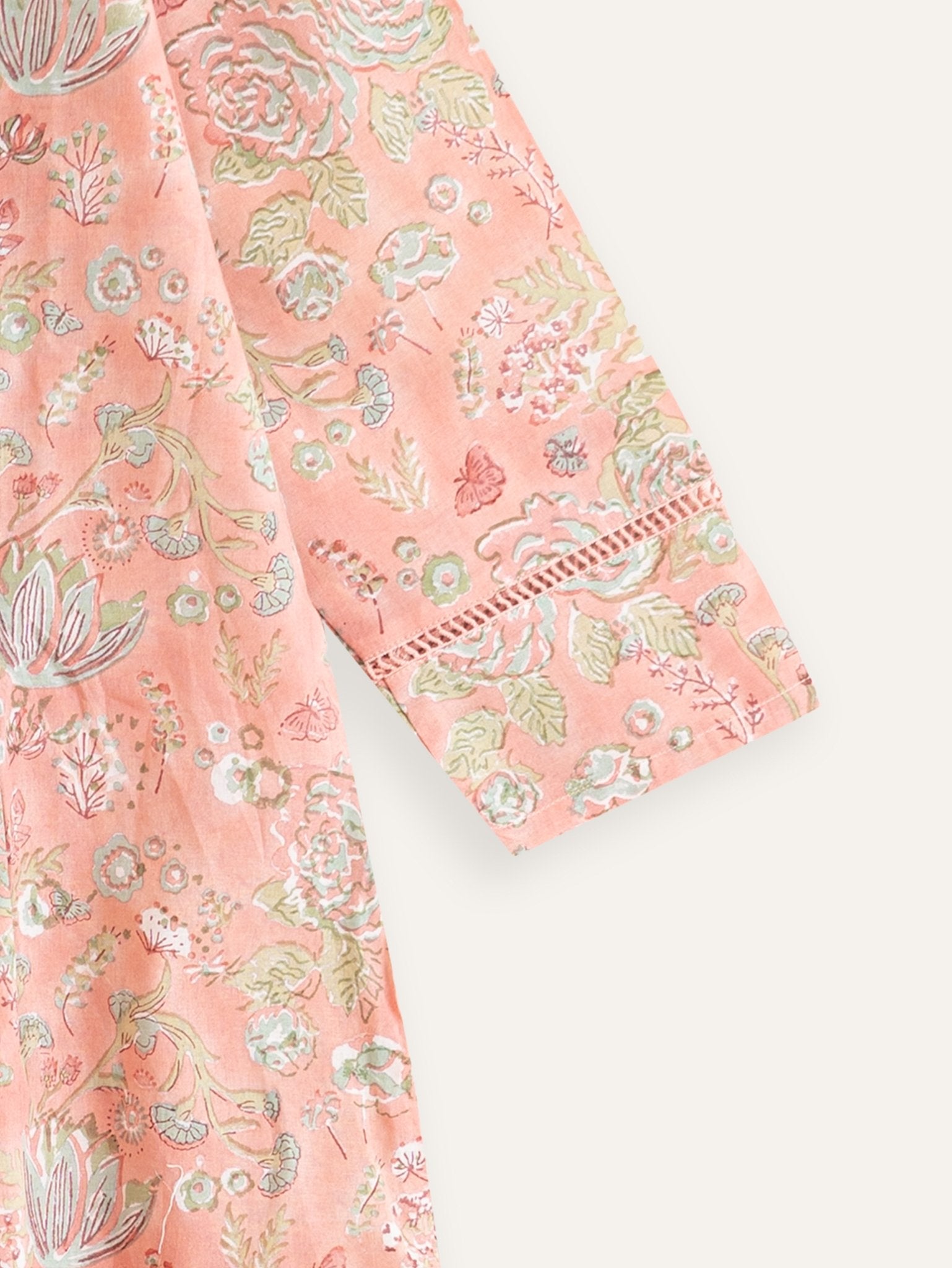 Mahira Cotton Block Printed A - Line Kurta - AINA