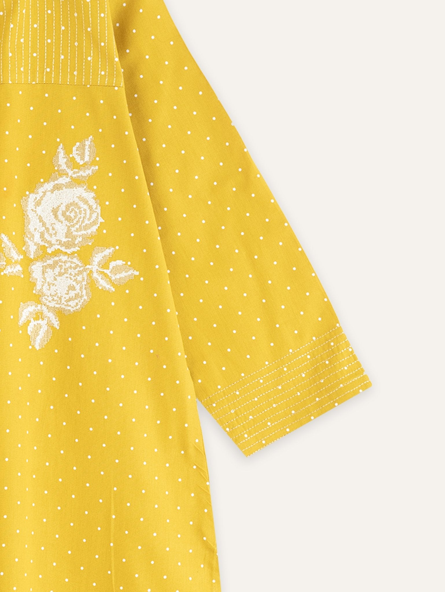 Manreet Cotton Handloom Embroidered Straight Kurta - AINA
