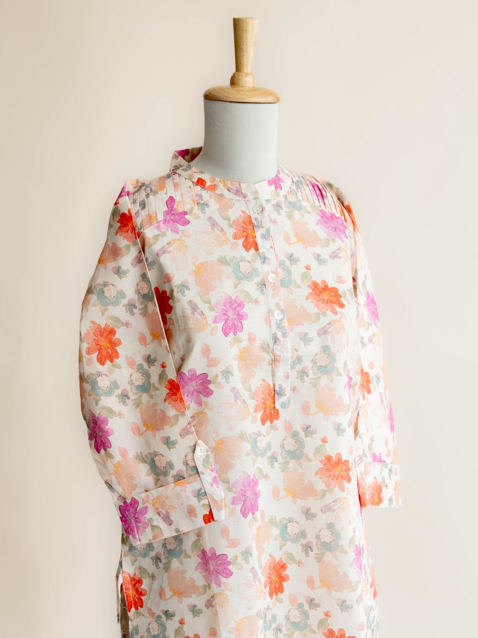 Maria Cotton Digital Print Straight Kurta - AINA