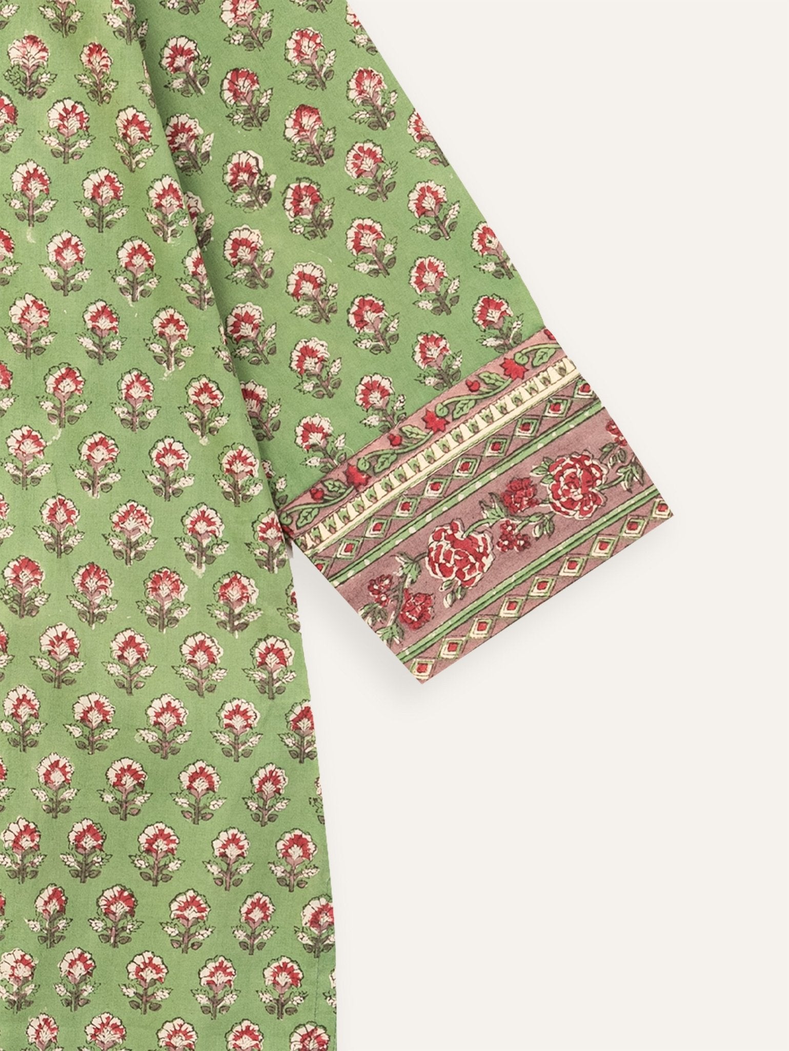 Mehak Cotton Block Printed Straight Kurta - AINA