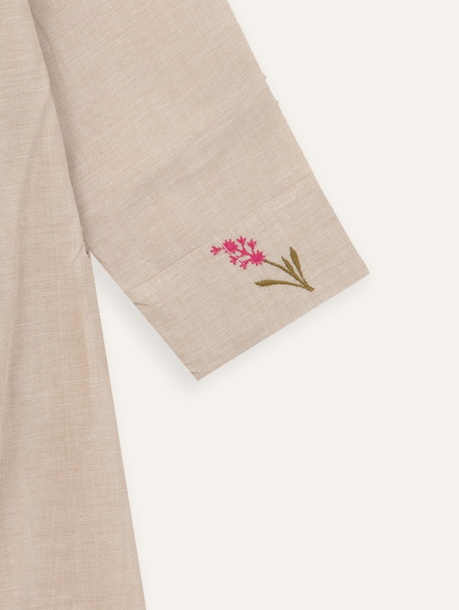 Mehara Cotton Embroidered A - Line Kurta - AINA