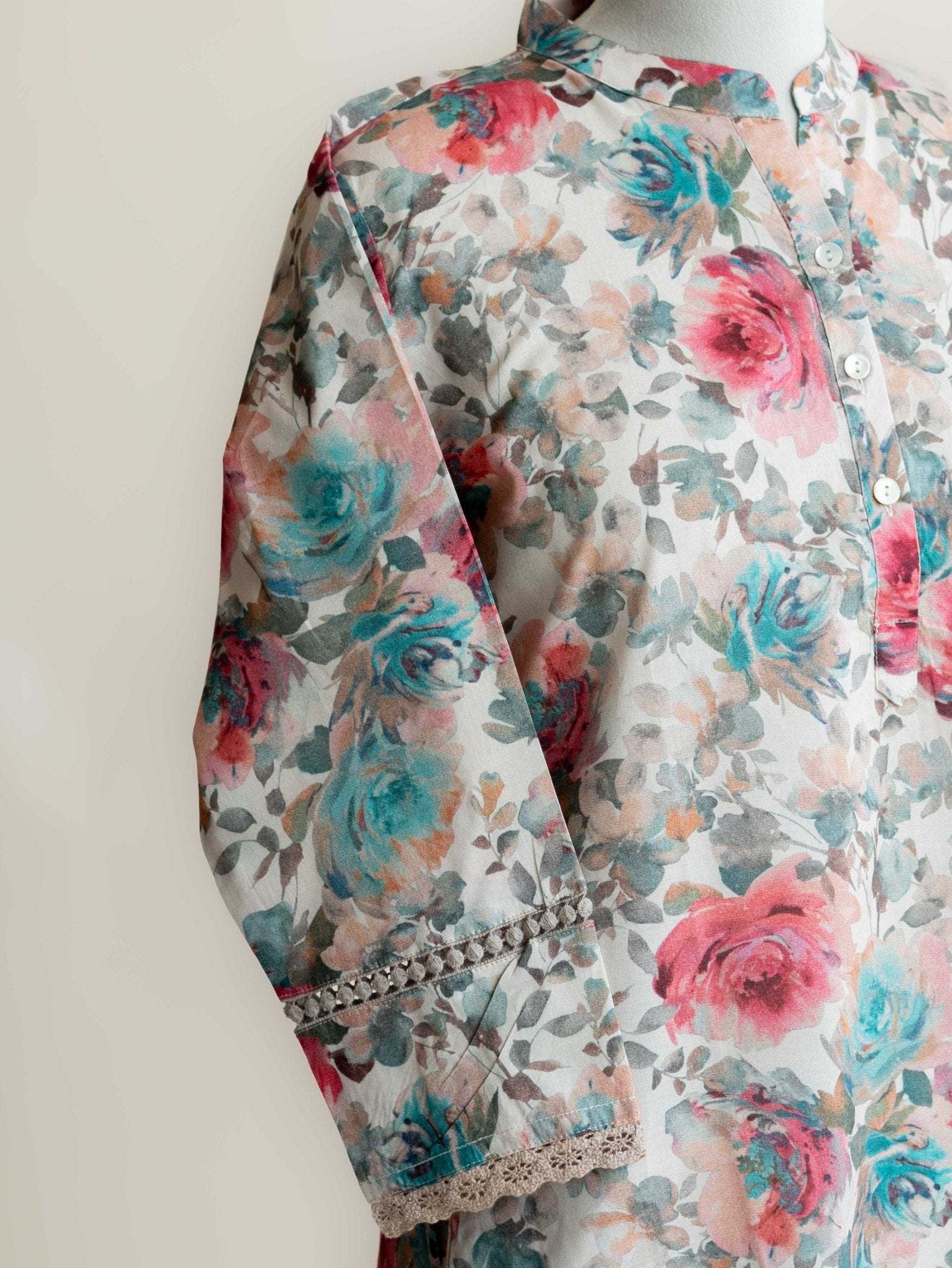 Mehr Cotton Digital Print Straight Kurta - AINA