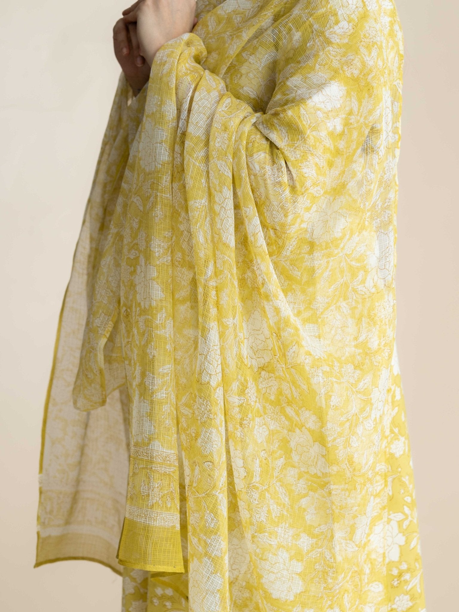 Melani Cotton Block Printed A-Line Suit Set - AINA