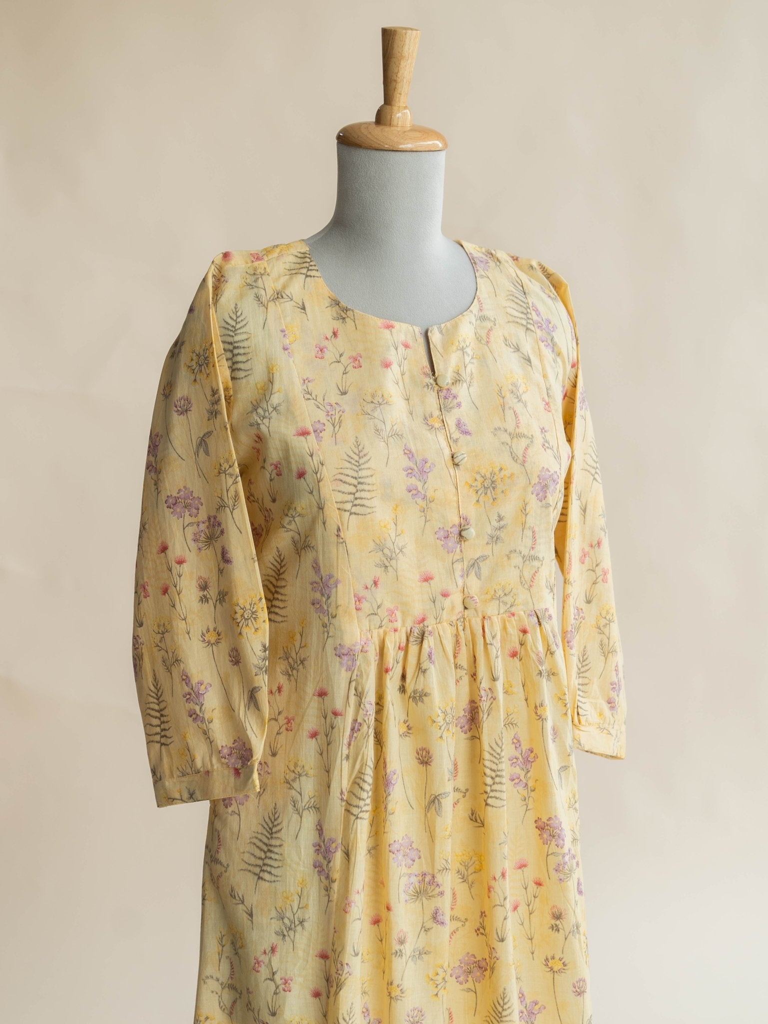 Mila Cotton Printed A - Line Kurta - AINA