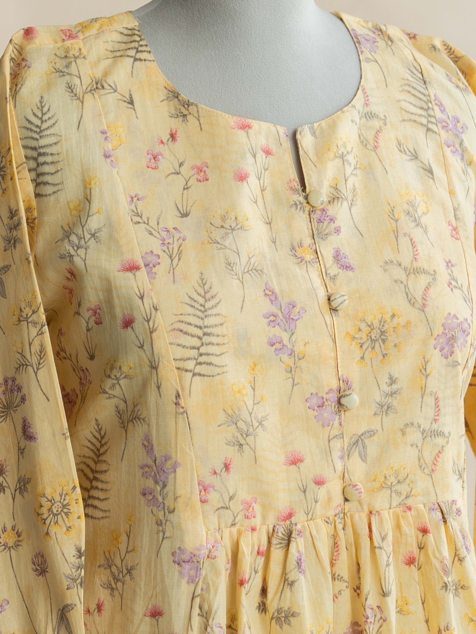 Mila Cotton Printed A - Line Kurta - AINA