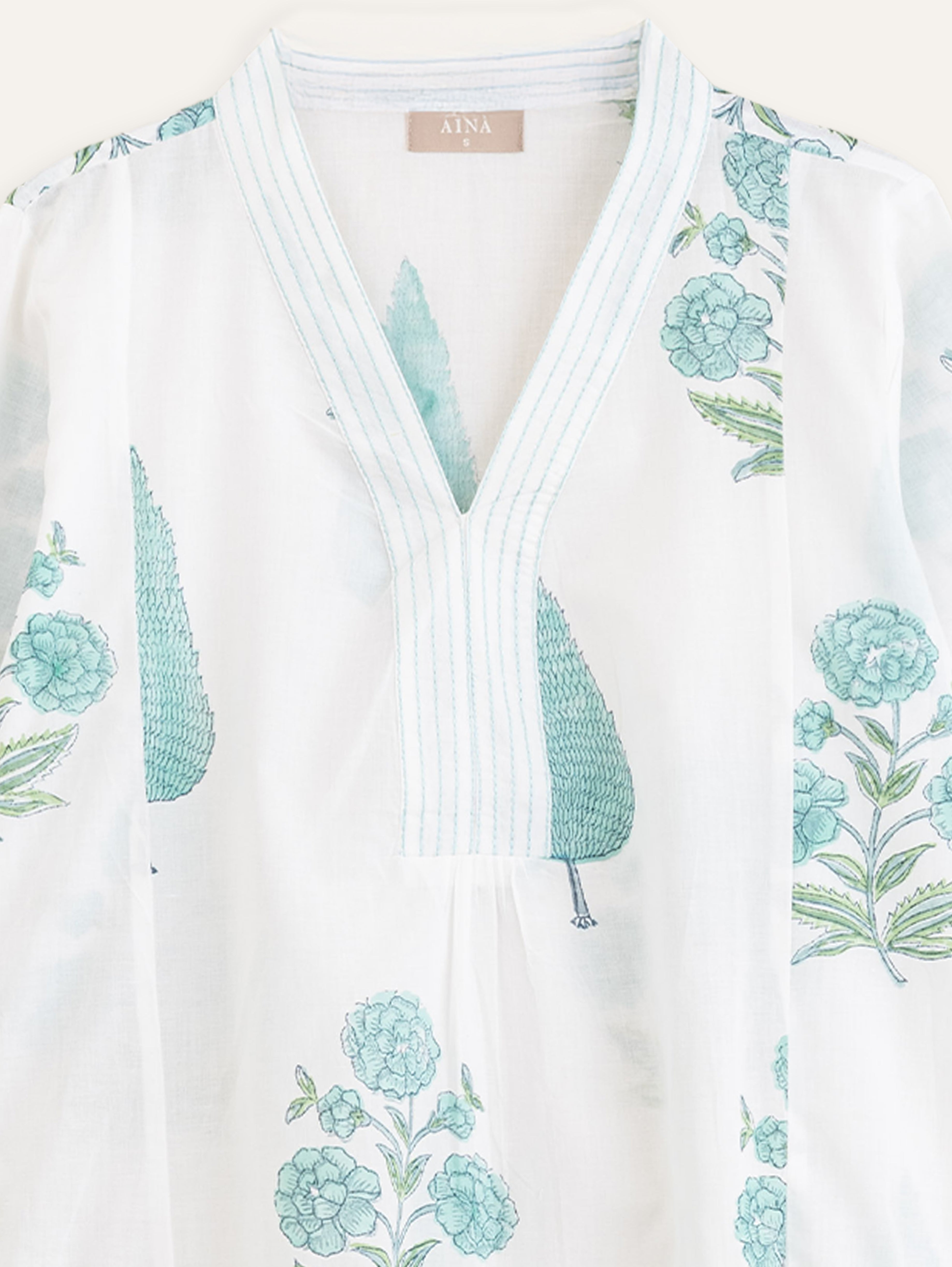 Roma Cotton Block Printed A-Line Kurta