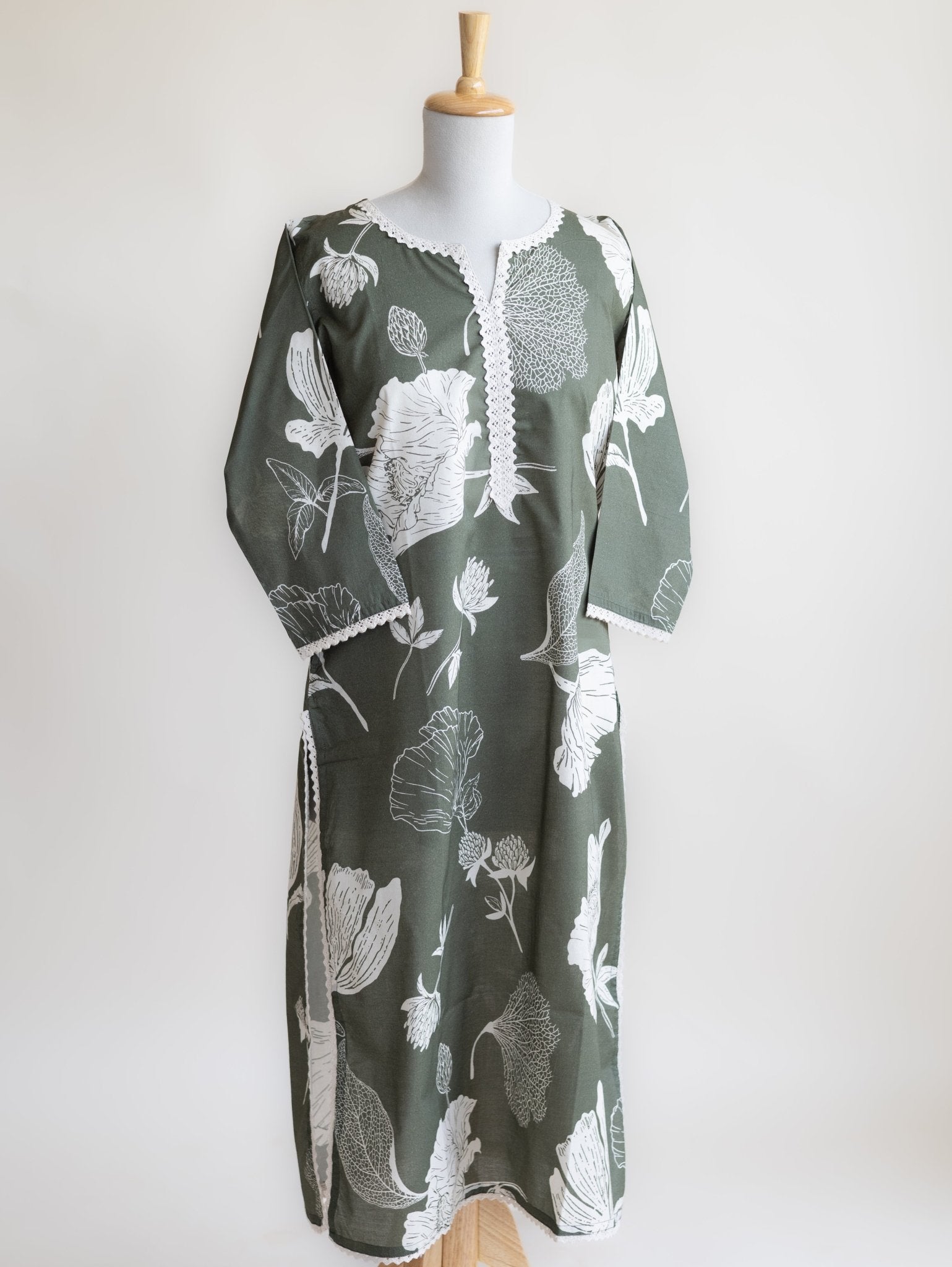 Muskan Cotton Digital Print Straight Kurta - AINA