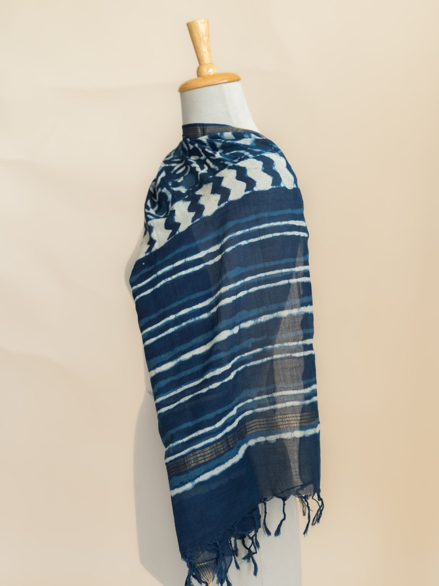 Nadha Cotton Block Printed Dupatta - AINA