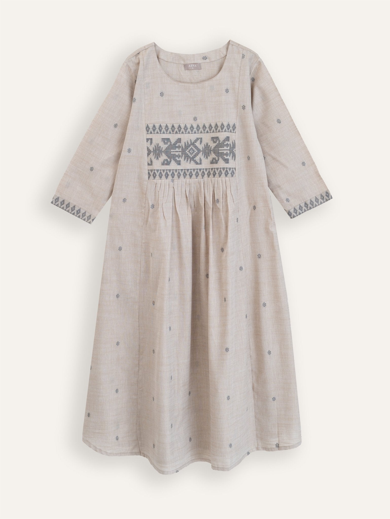 Nadha Cotton Jamdani A - Line Kurta - AINA