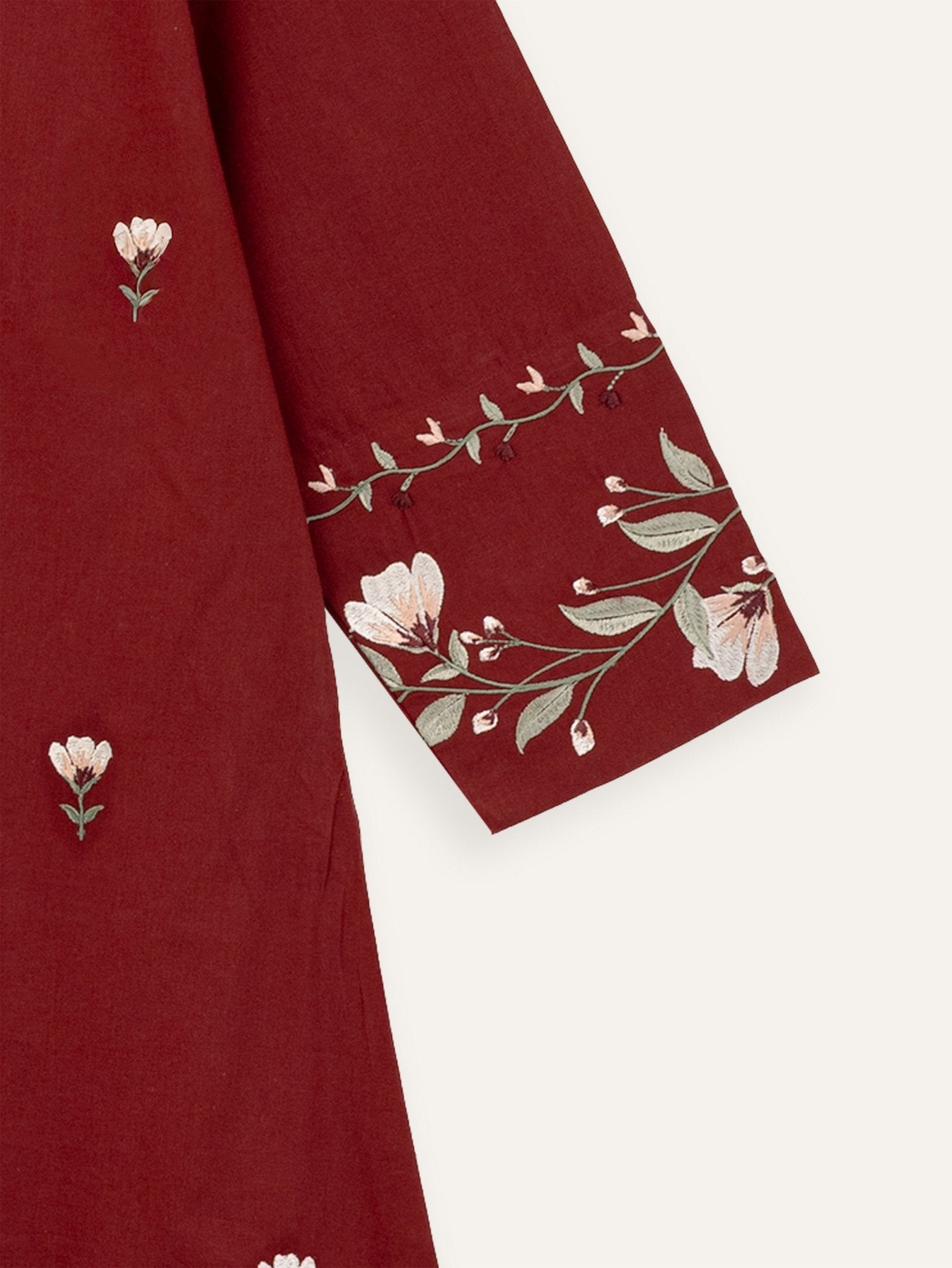 Nagma Cotton Embroidered A - Line Kurta - AINA