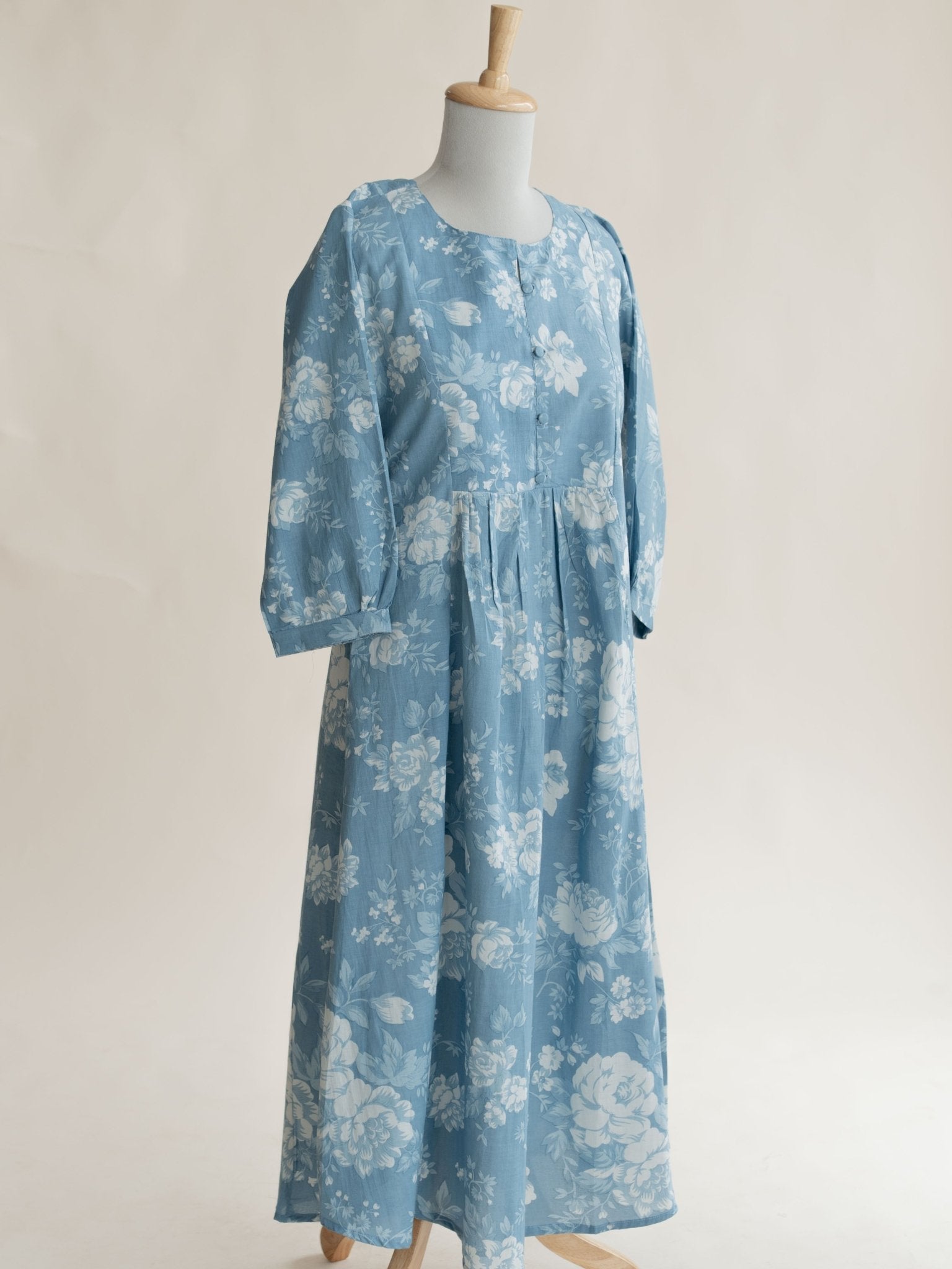 Najma Cotton Printed A - Line Kurta - AINA