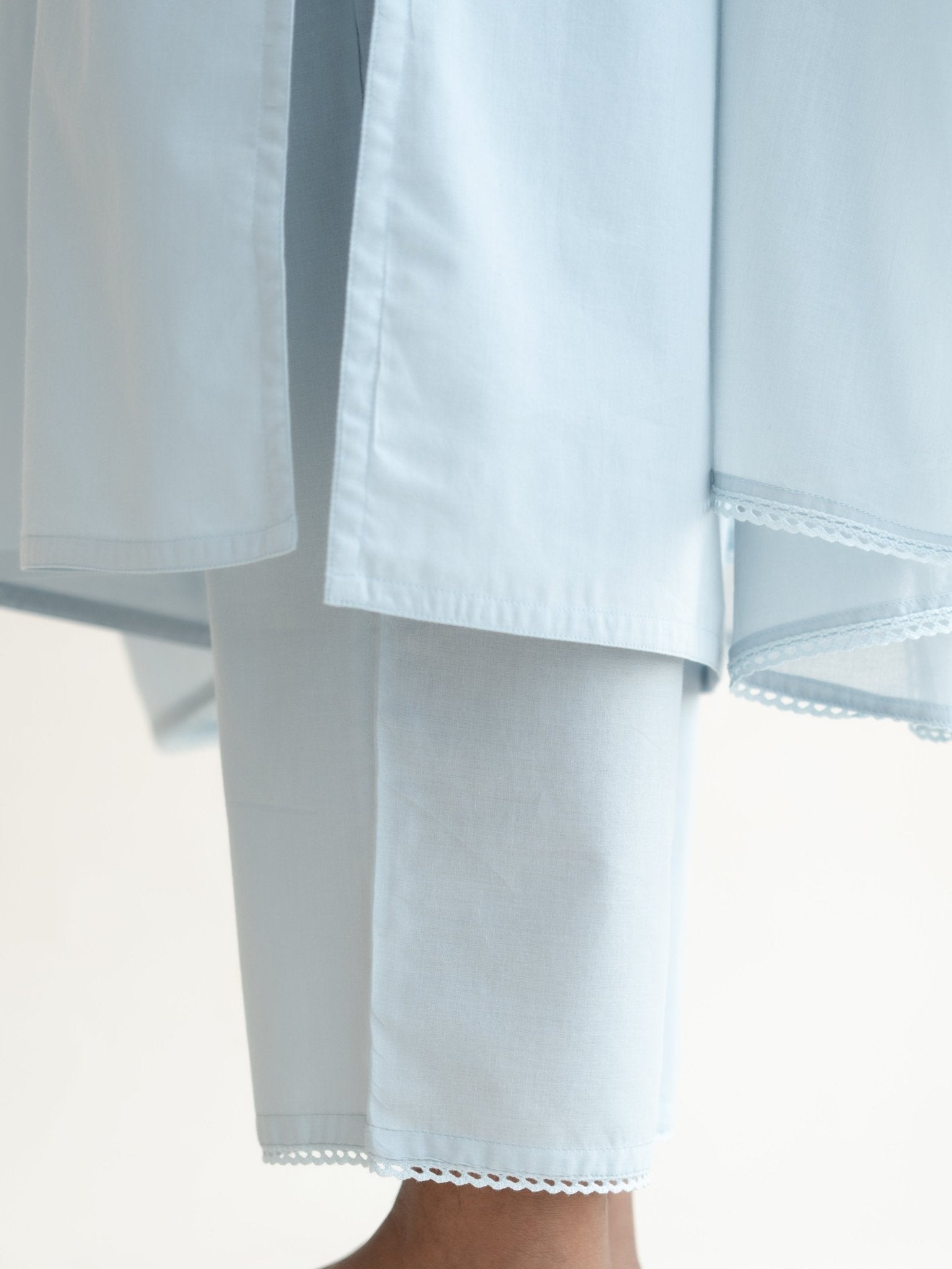 Nameya Cotton Embroidered Straight Suit Set - AINA