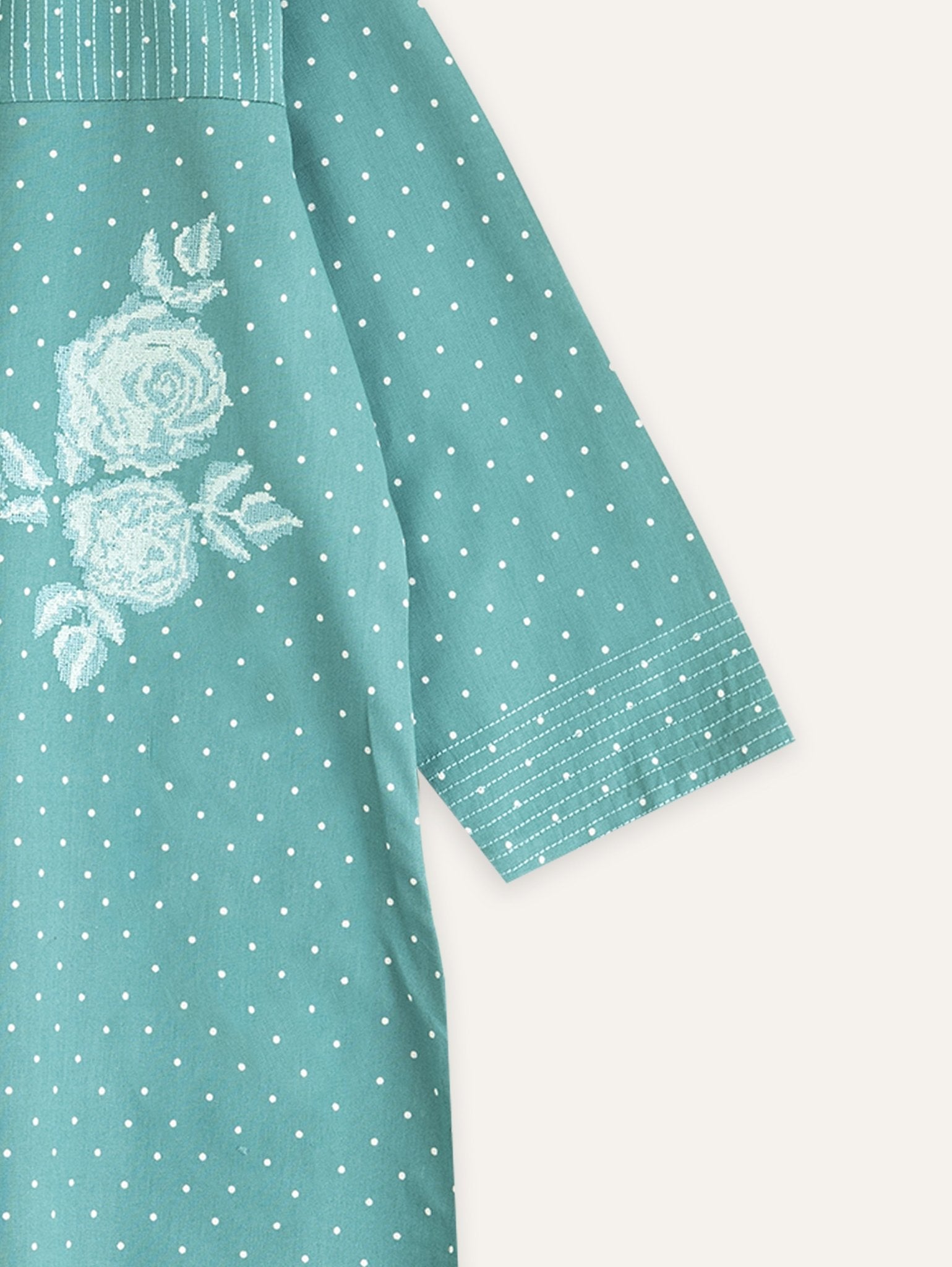 Nausheen Cotton Handloom Embroidered Straight Kurta - AINA