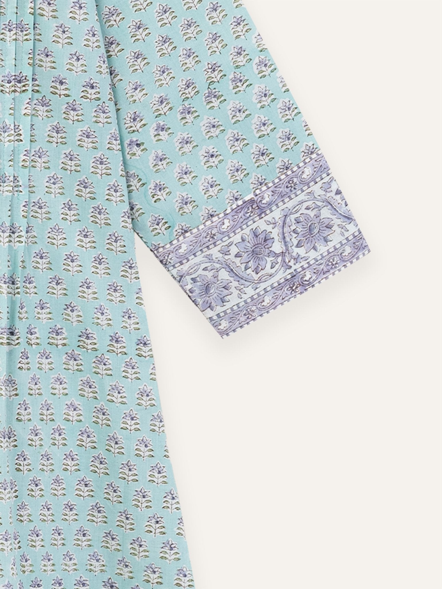 Nayha Cotton Block Printed A - Line Kurta - AINA