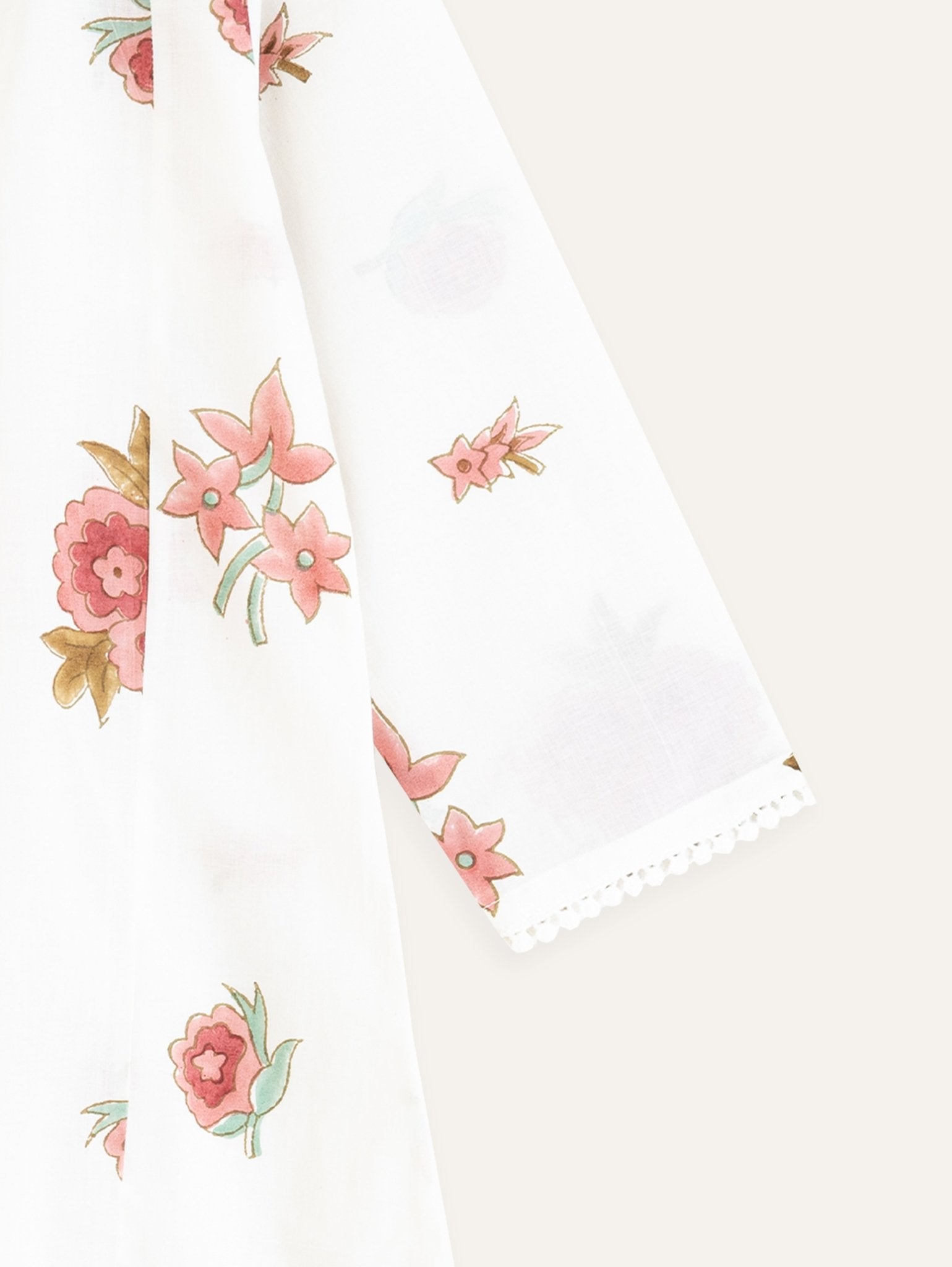 Nayhel Cotton Block Printed A Line Kurta - AINA