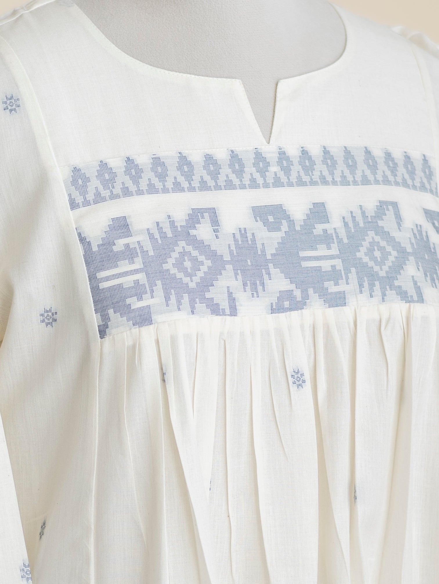 Neana Cotton Jamdani A-Line Kurta - AINA