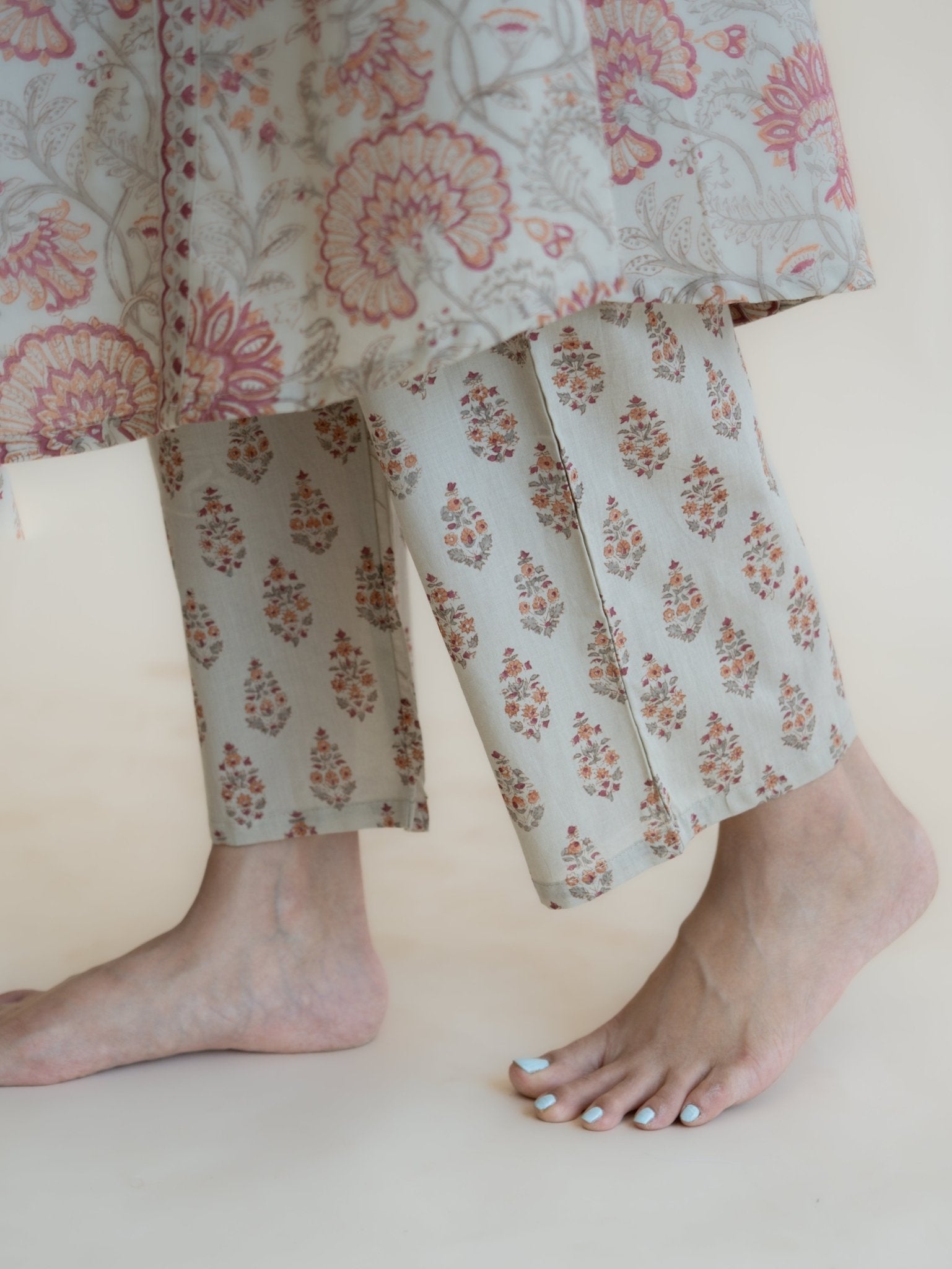 Neha Cotton Block Printed Palazzo - AINA