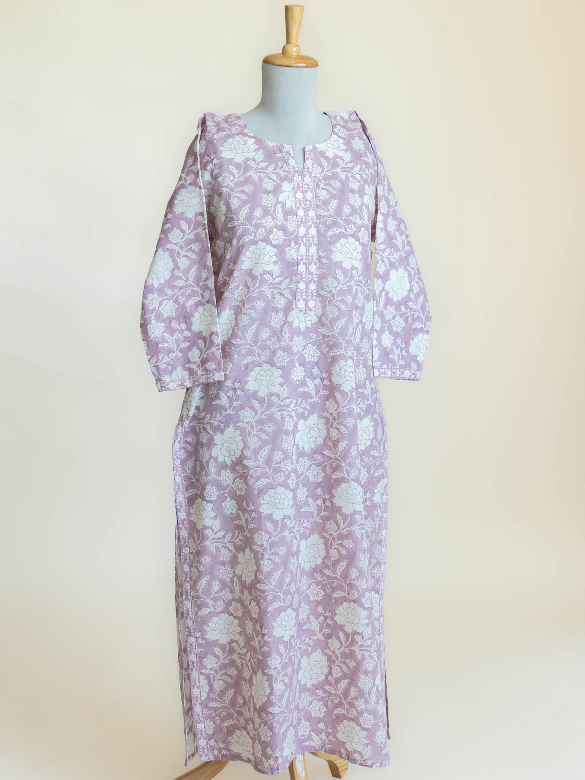 Nerisa Cotton Block Printed Straight Kurta - AINA