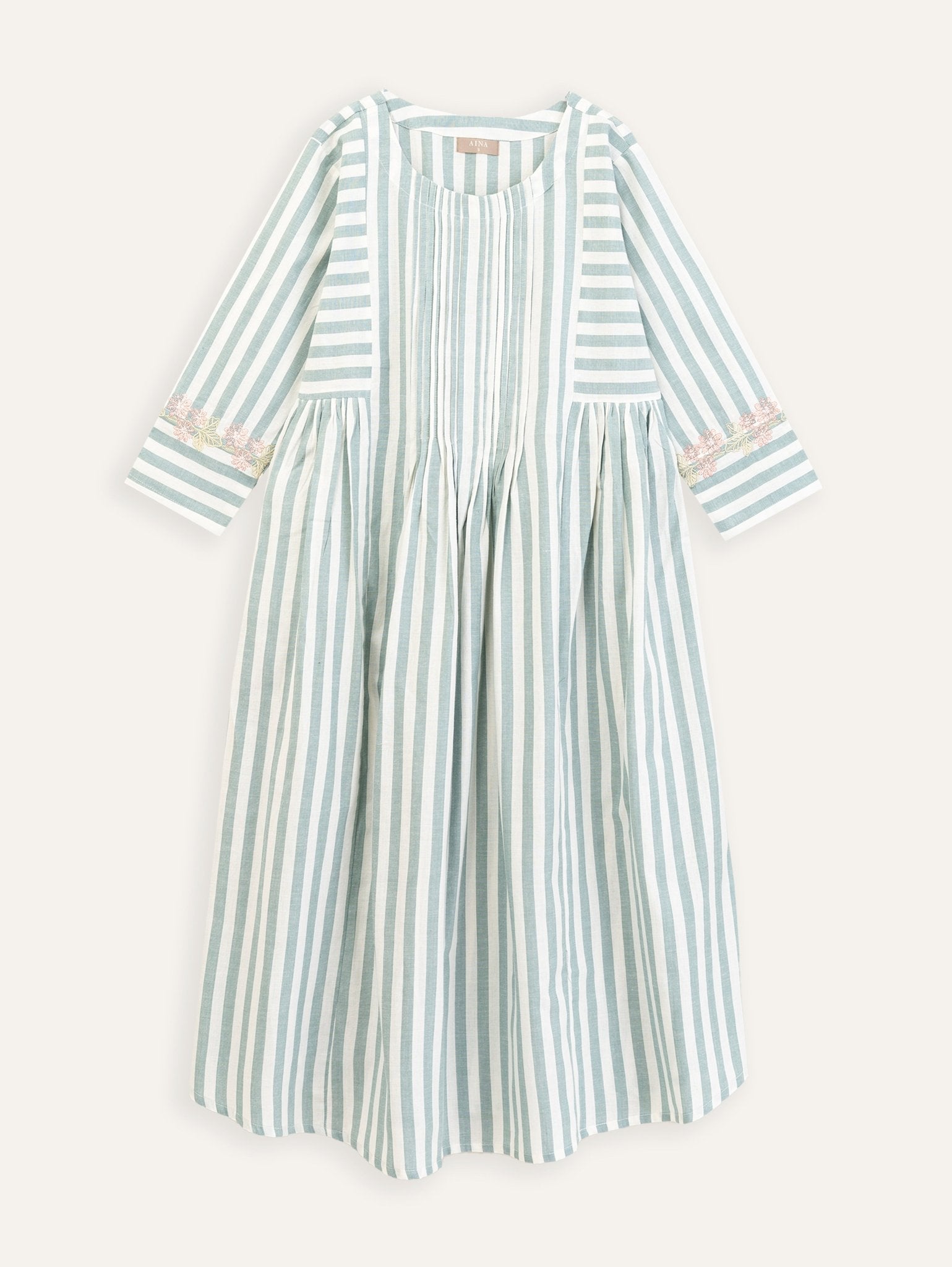 Nezdhi Cotton Handloom Embroidered A - Line Kurta - AINA