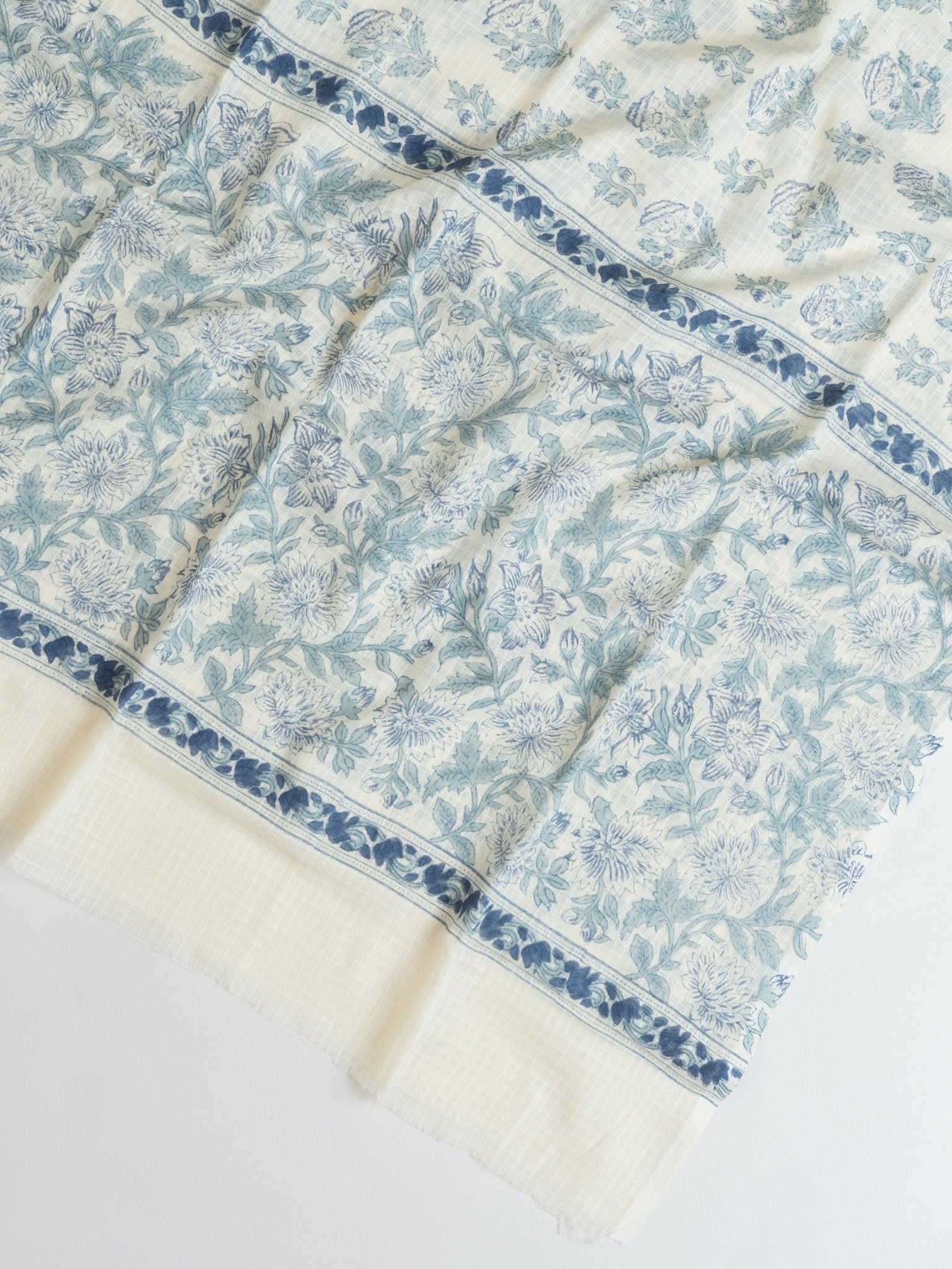 Nima Cotton Block Printed Unstitched Suit Set - 3 Piece - AINA