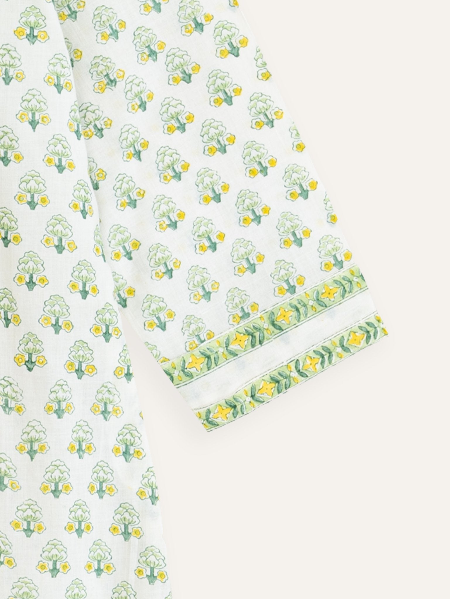 Nirvani Cotton Block Printed Straight Kurta - AINA