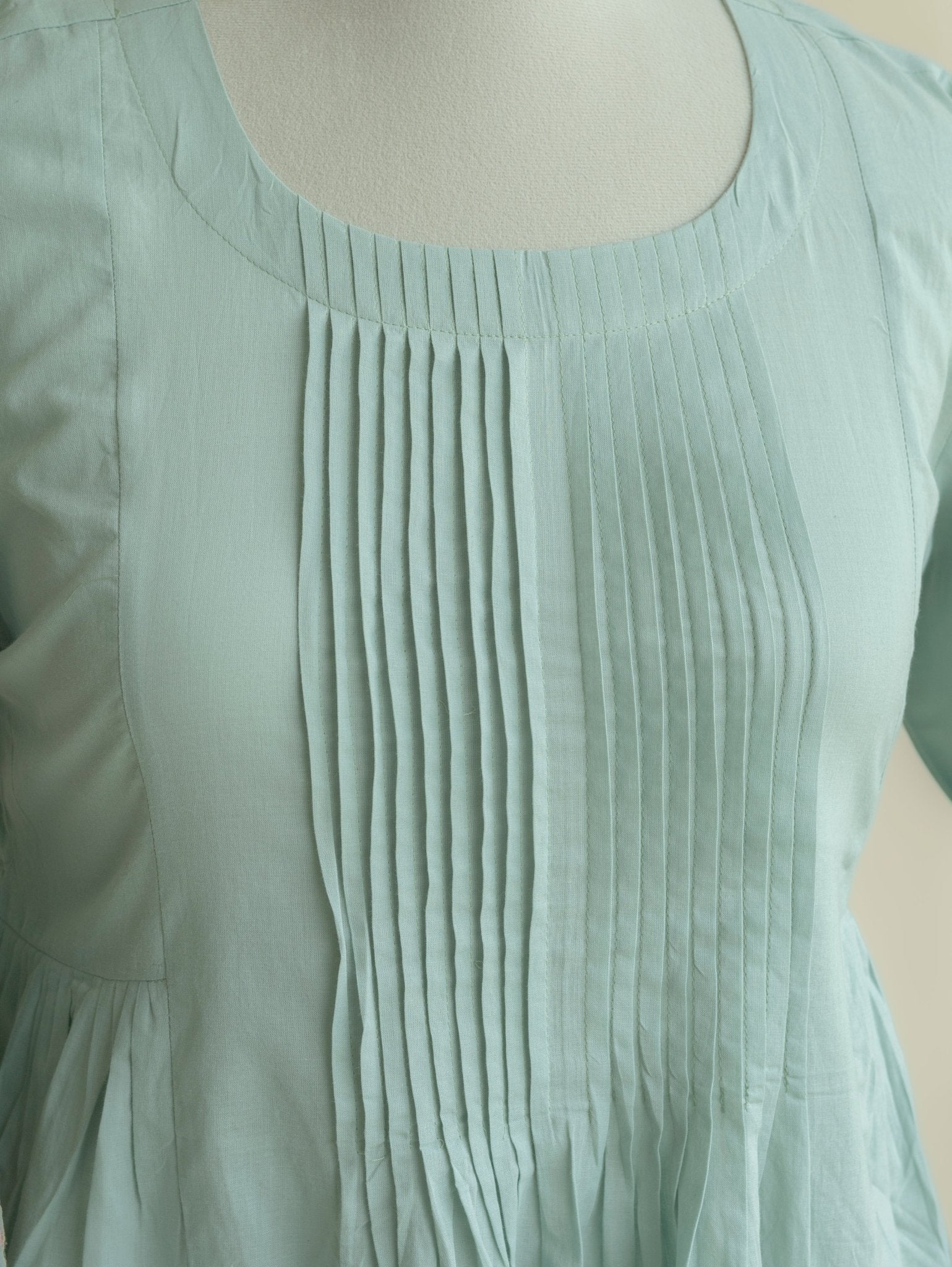 Nishka Cotton Embroidered A - Line Kurta - AINA