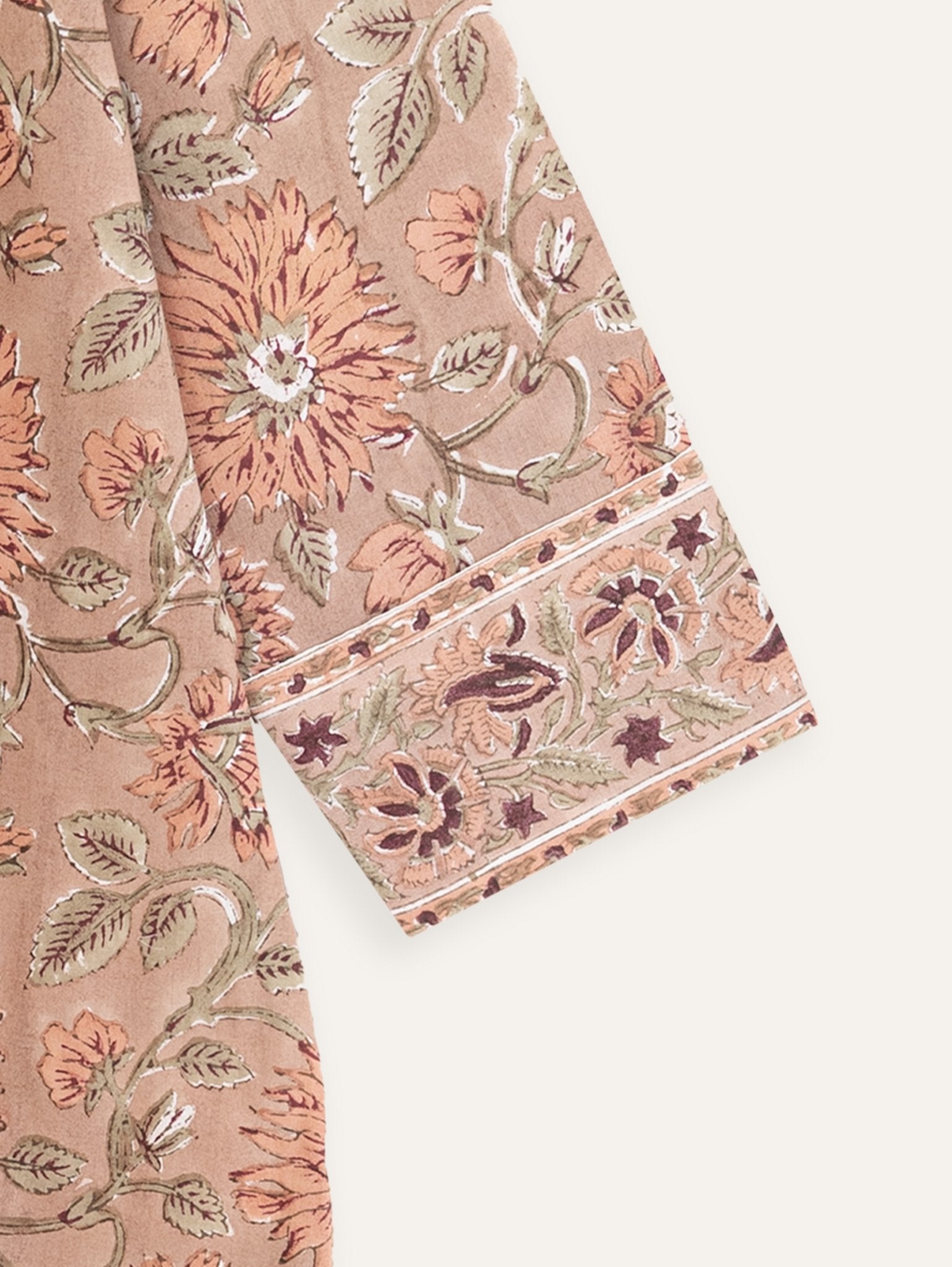 Nithila Cotton Block Printed Straight Kurta - AINA