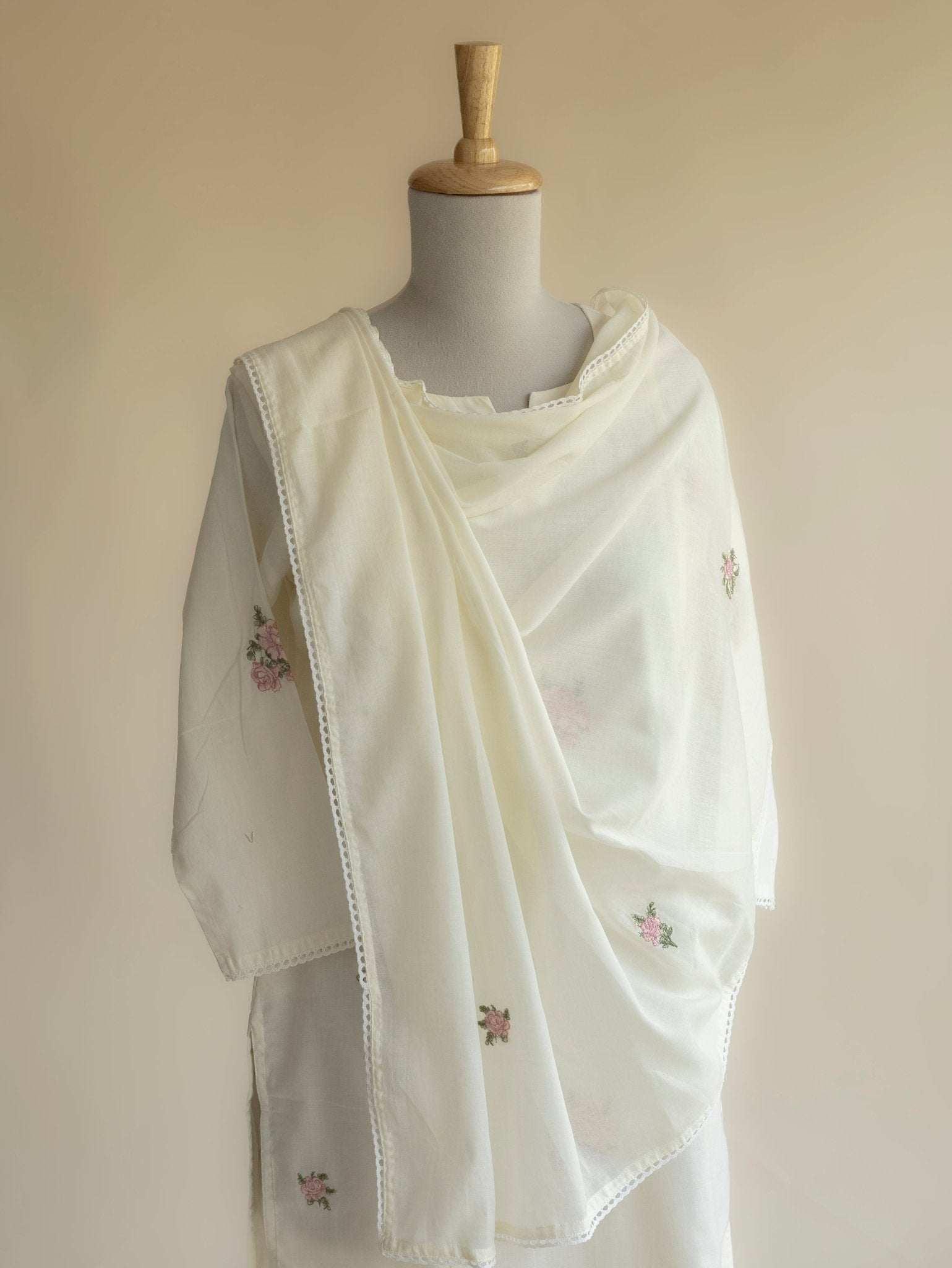 Nivya Cotton Embroidered Straight Suit Set - AINA