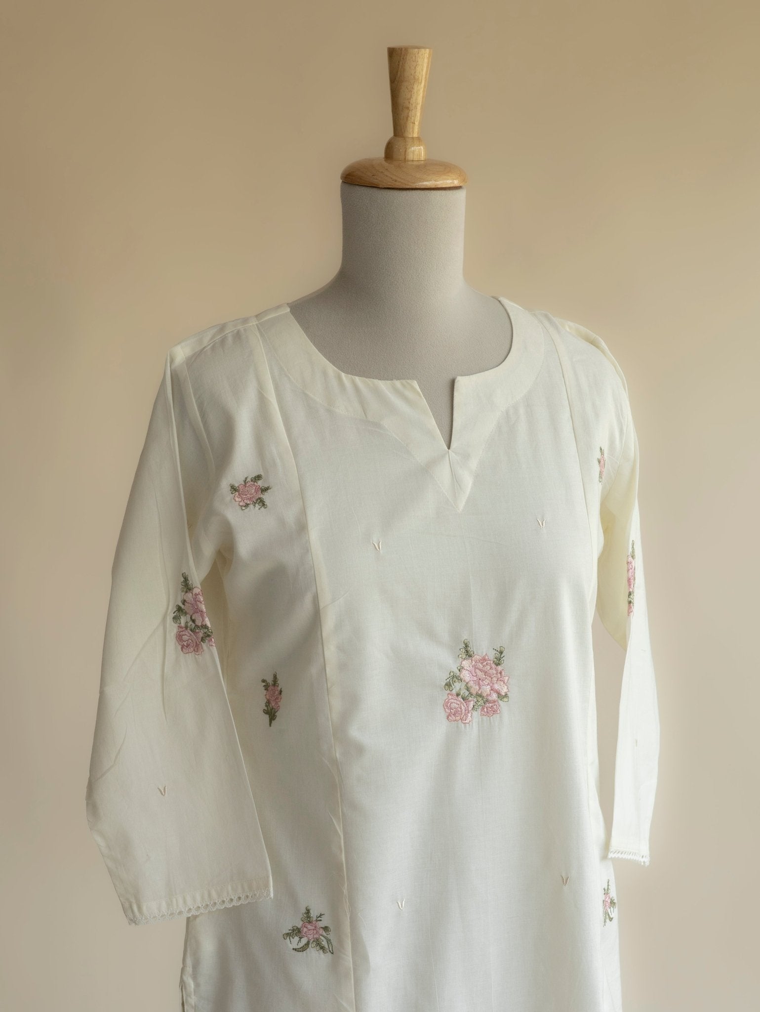 Nivya Cotton Embroidered Straight Suit Set - AINA