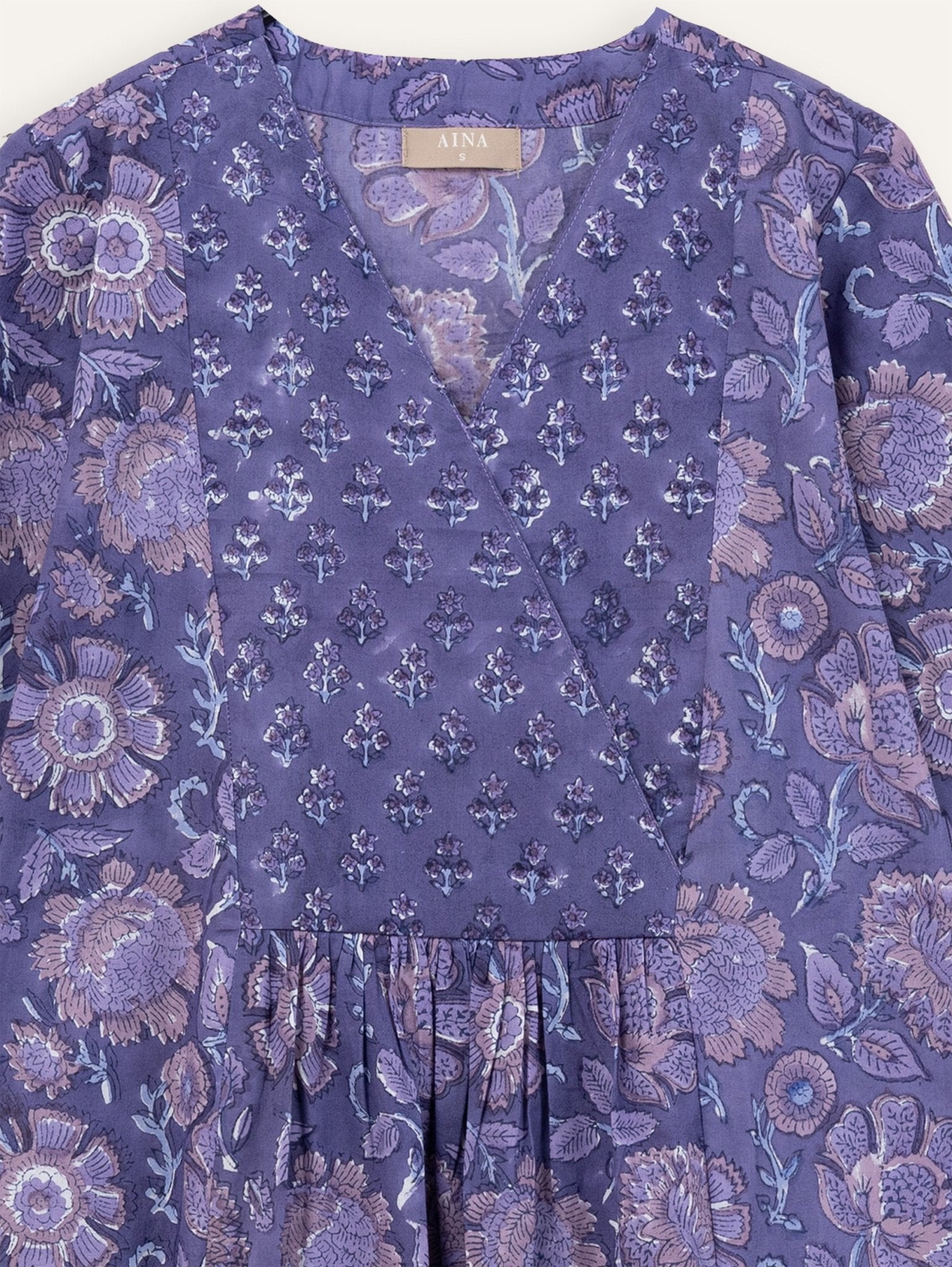 Nooha Cotton Block Printed A - Line Kurta - AINA