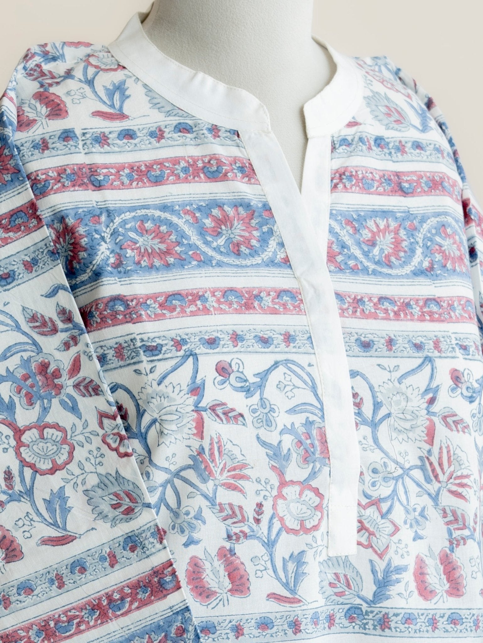 Nupur Cotton Block Printed Straight Kurta - AINA