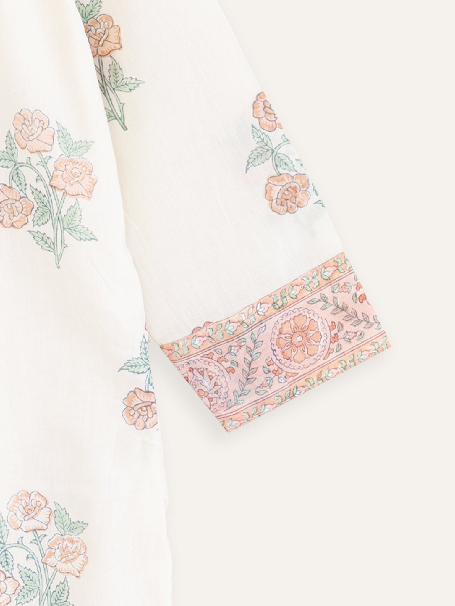 Parina Cotton Block Printed Straight Kurta - AINA