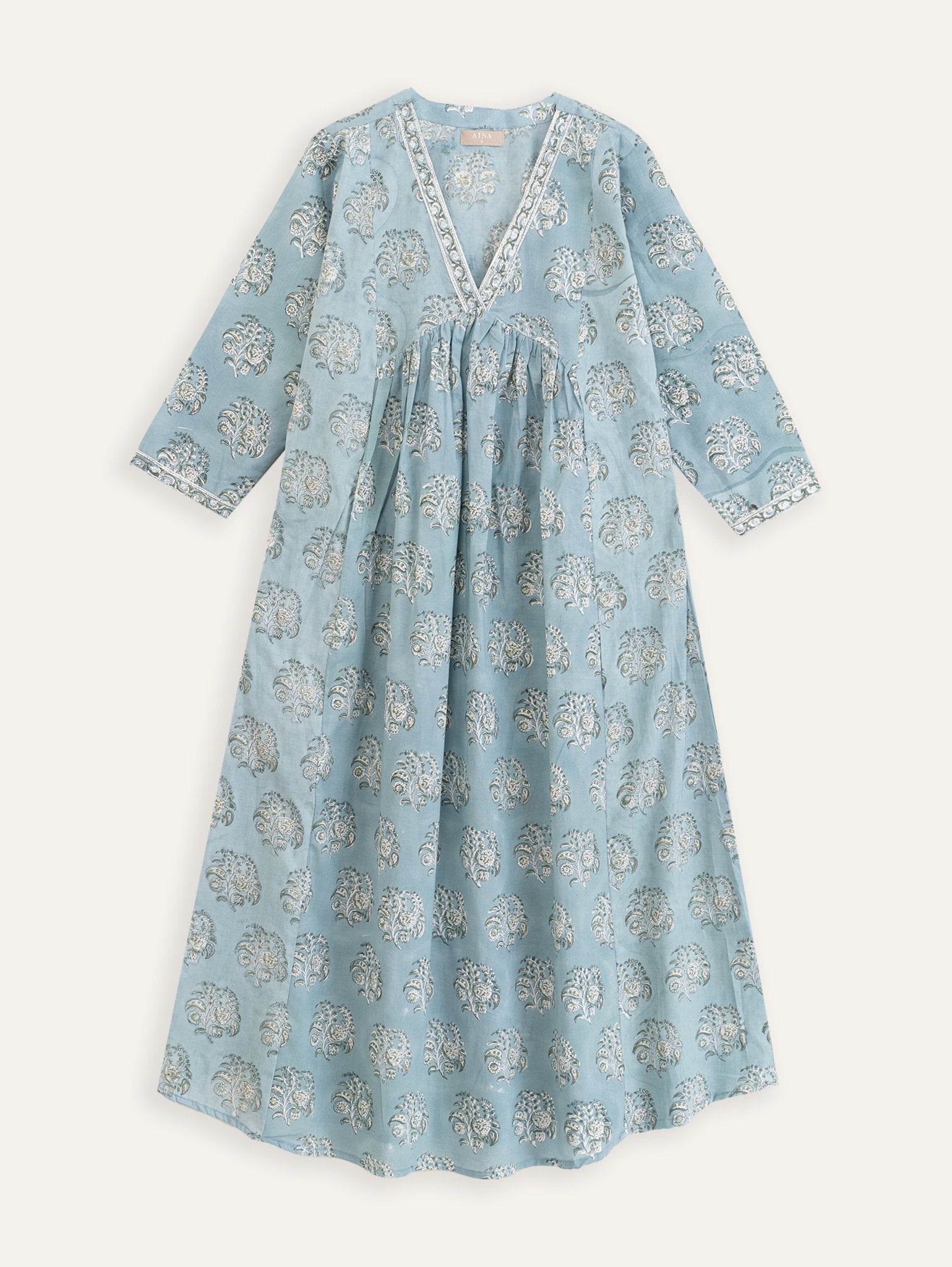 Parineeti Cotton Block Printed A - Line Kurta - AINA