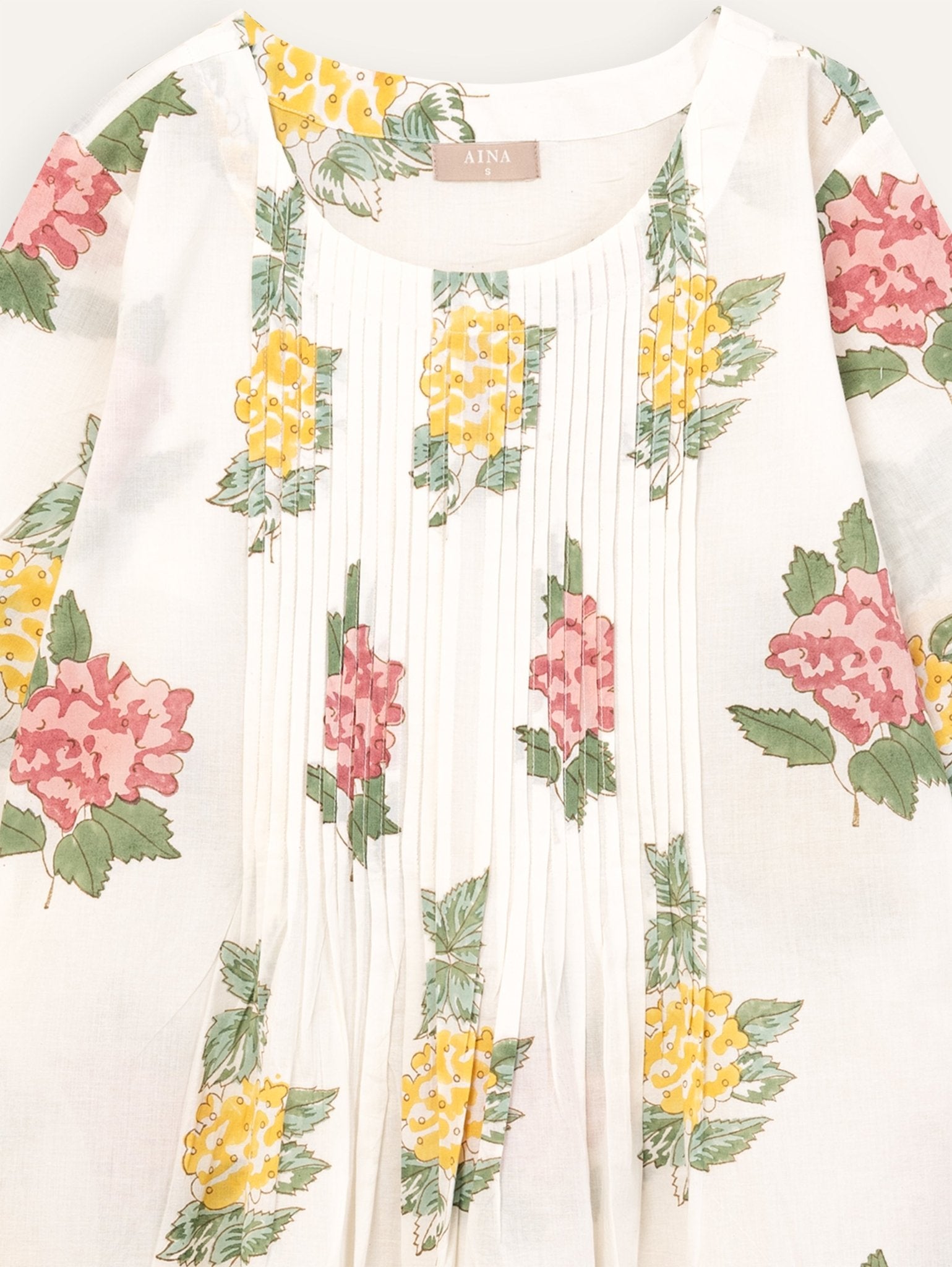 Prajakta Cotton Block Printed A - Line Kurta - AINA