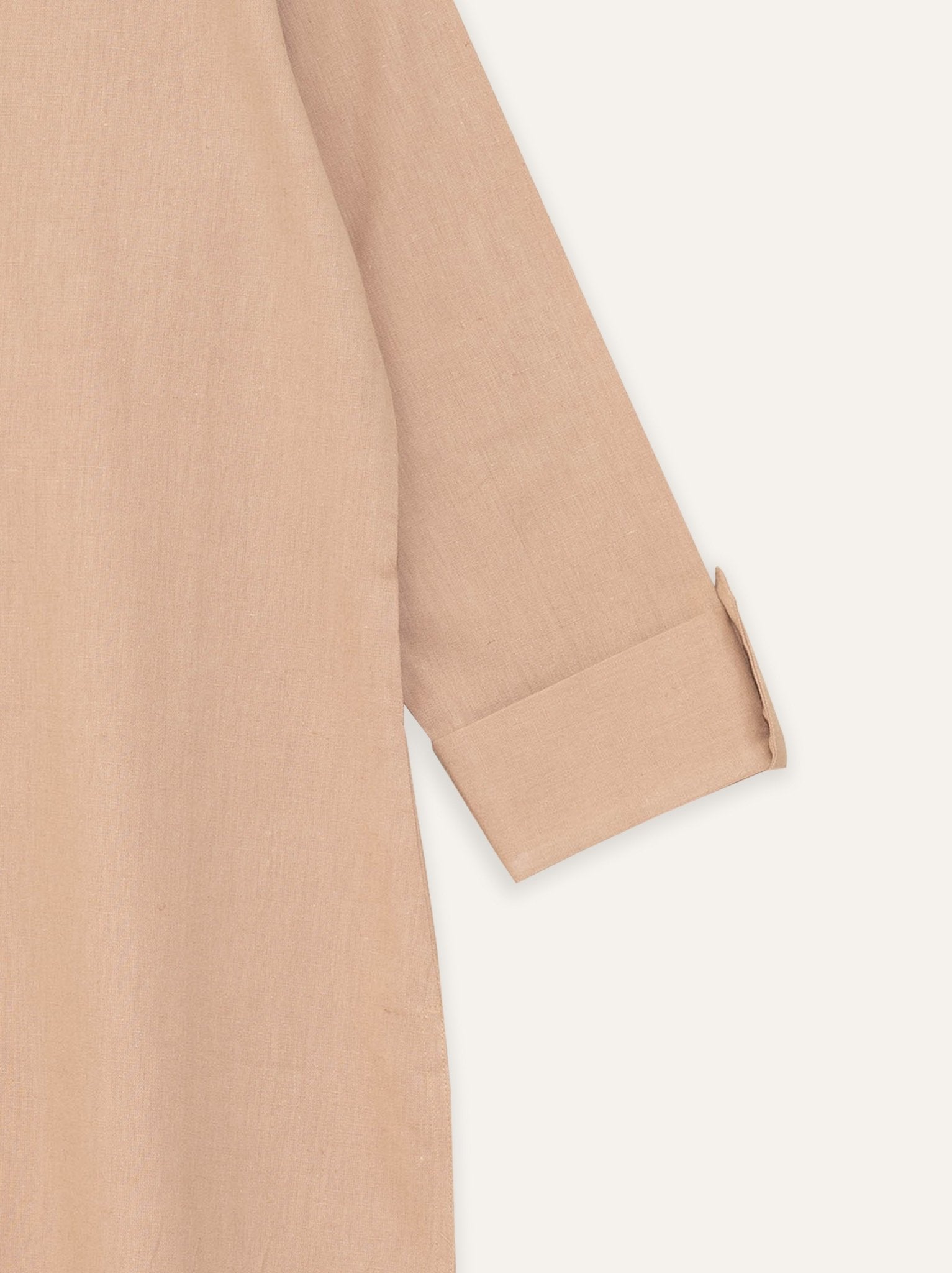 Priti Cotton Flax Plain Straight Kurta - AINA